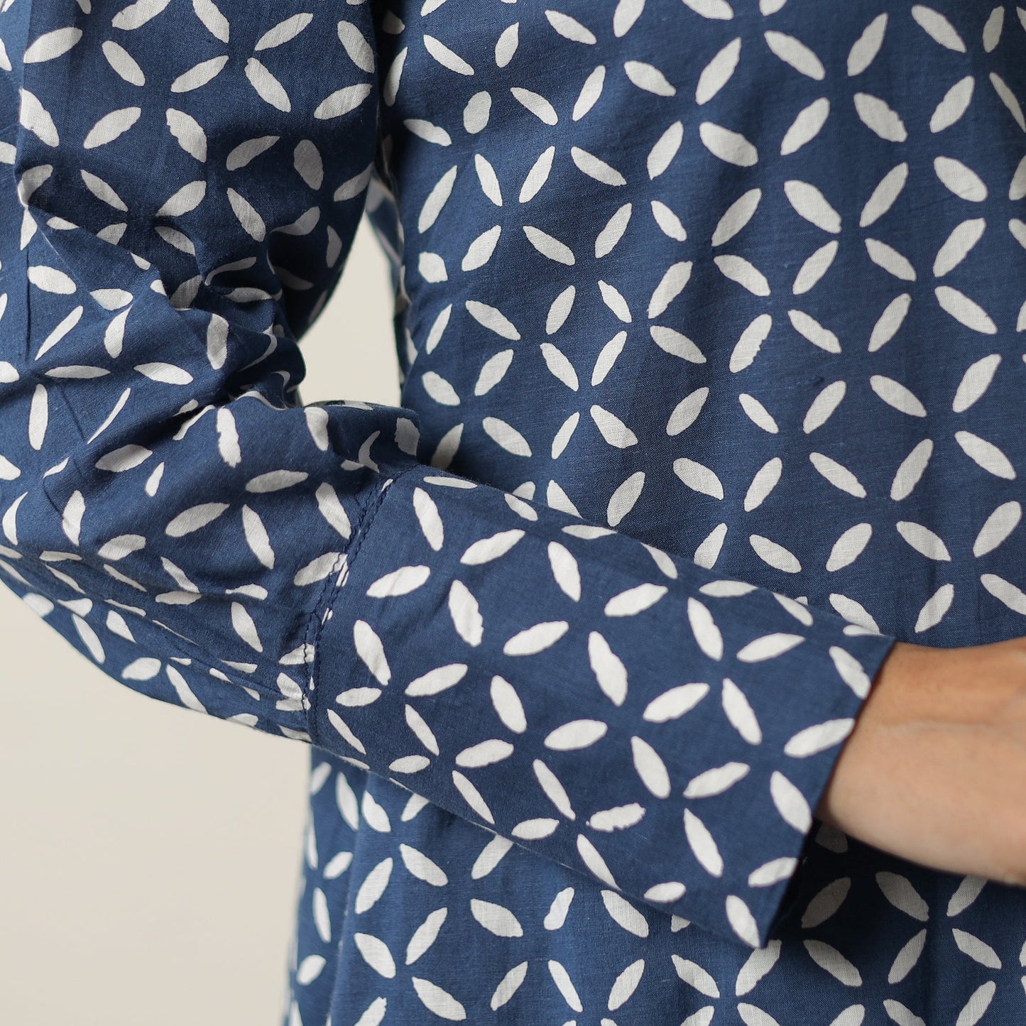 Indigo Hand Block Printed Cotton Co-Ord Set 07 Online at iTokri.com