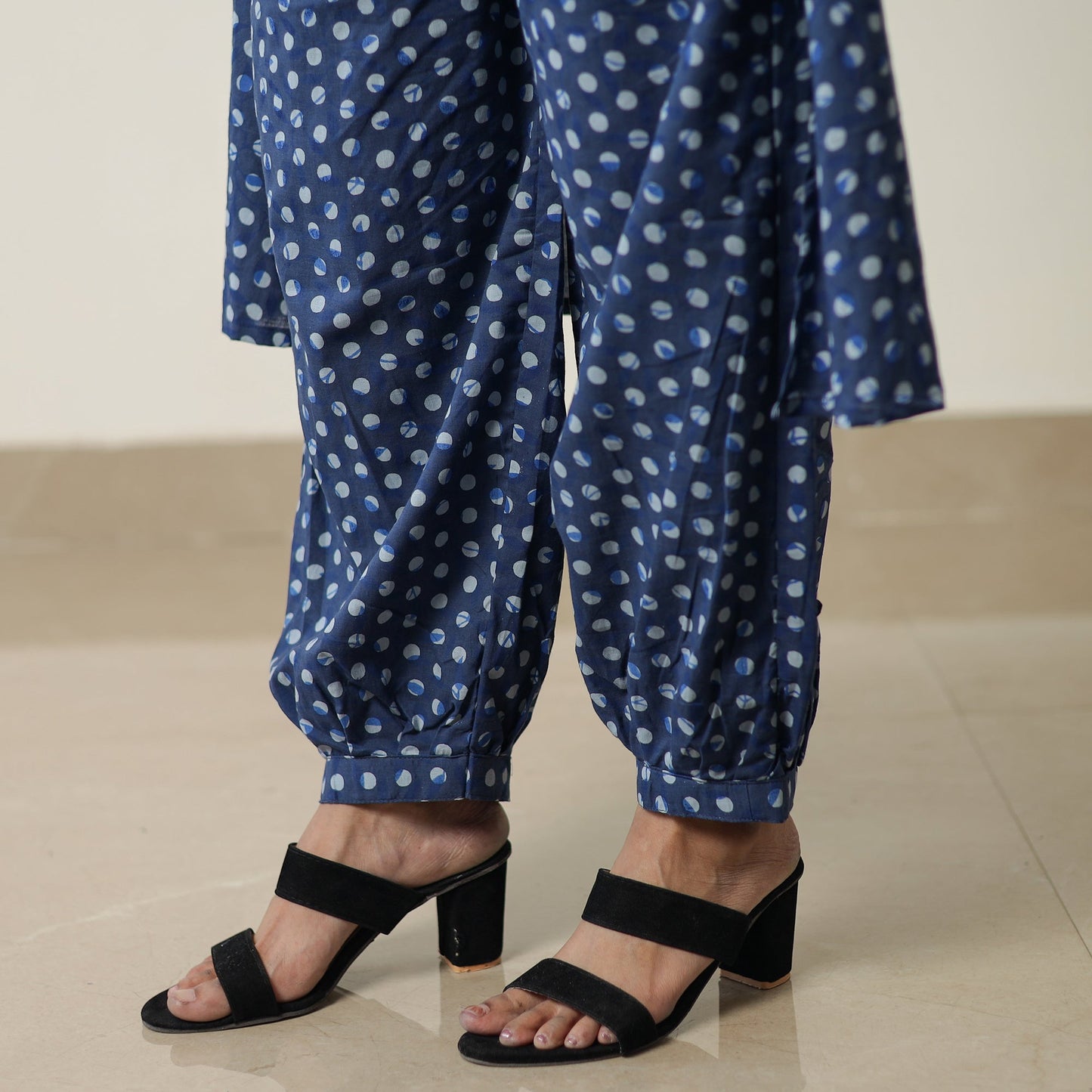 Indigo Hand Block Printed Cotton Co-Ord Set 12 Online at iTokri.com