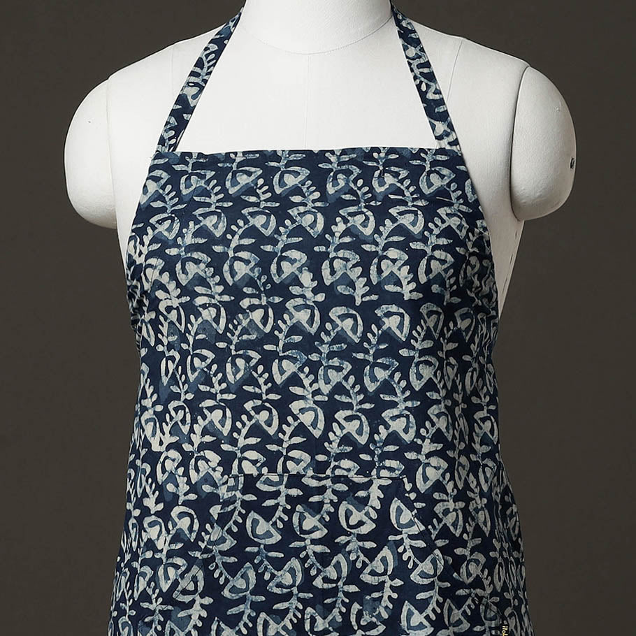 Indigo Block Printed Apron