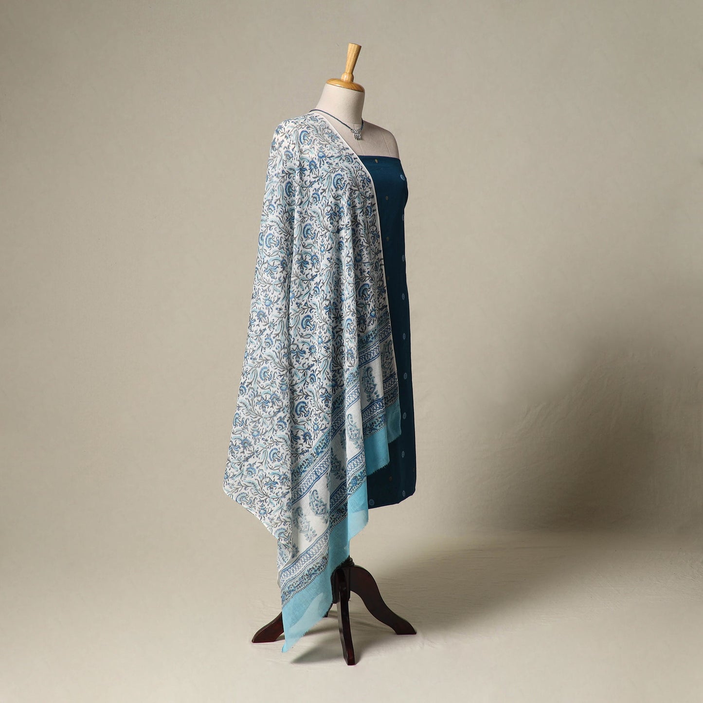 Jacquard cotton 2pc unstitched dress material