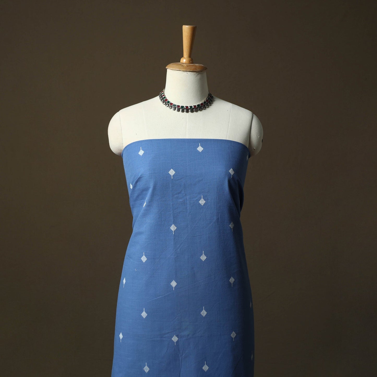 Jacquard cotton 2pc unstitched dress material kurta set 49