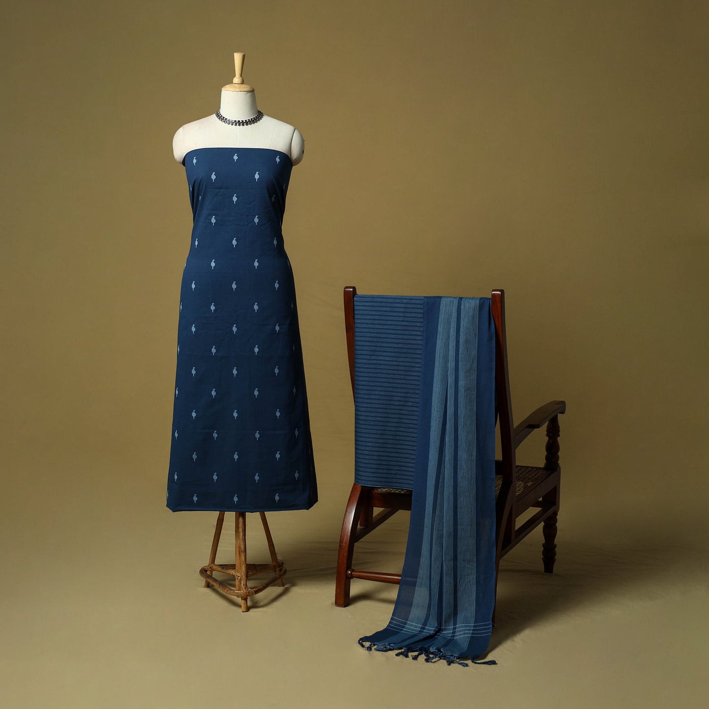 Jacquard cotton 3pc unstitched dress material 25