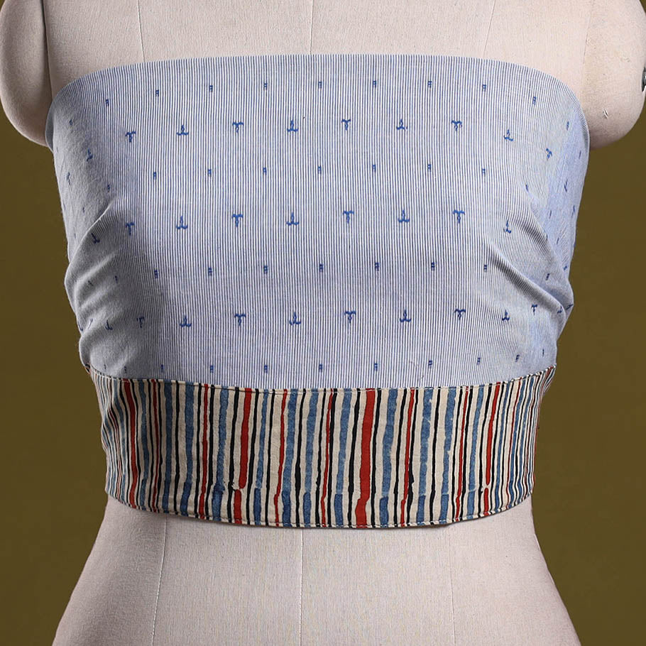 Jacquard cotton blouse piece 43 - handcrafted