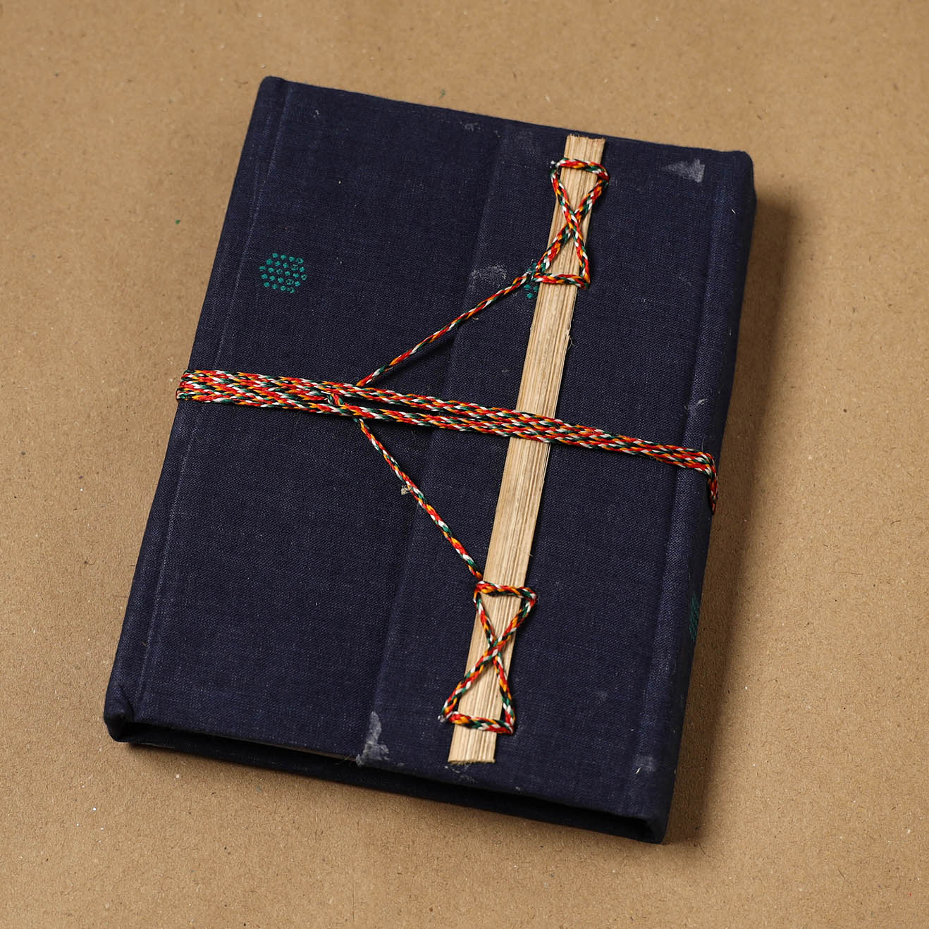 Jacquard fabric cover handmade paper notebook with thread