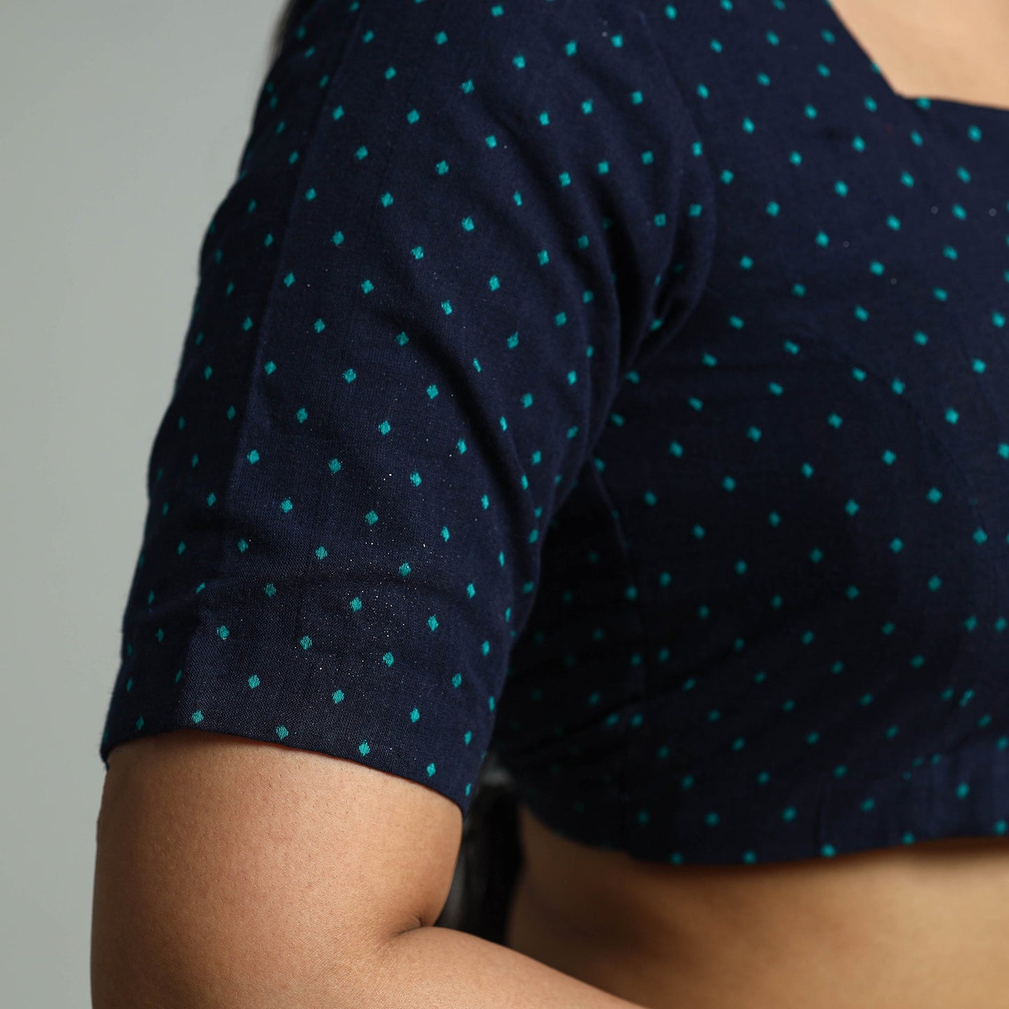 Buy Jacquard Weave Cotton Stitched Blouse