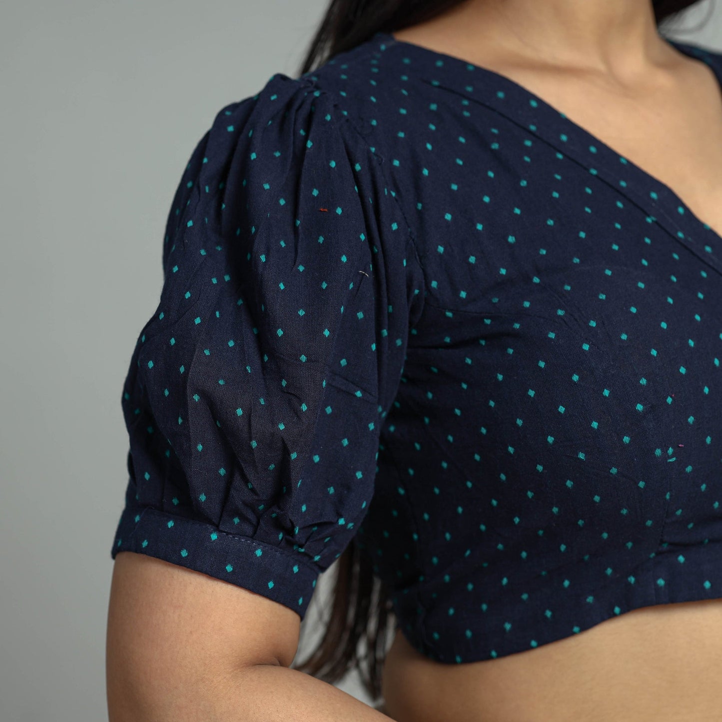 Buy Jacquard Weave Cotton Stitched Blouse