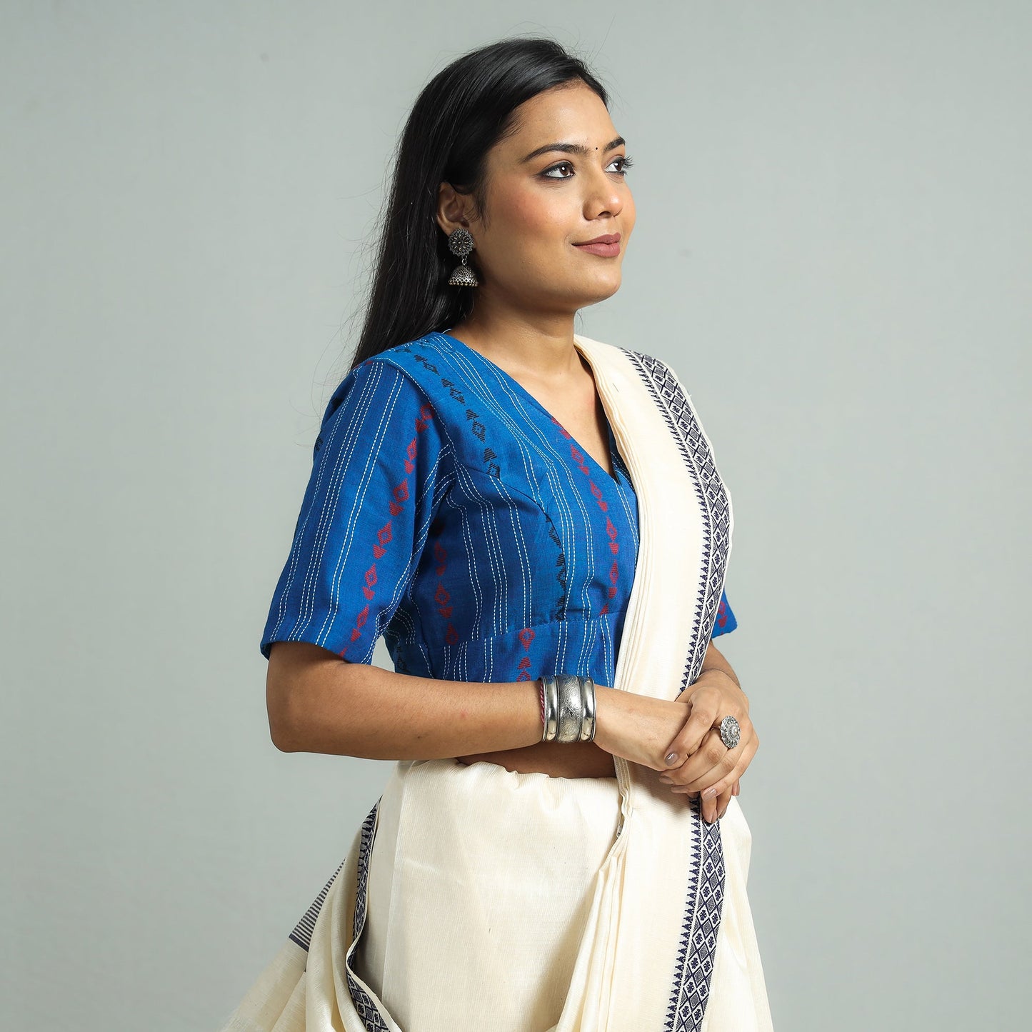 Jacquard Stitched Blouse