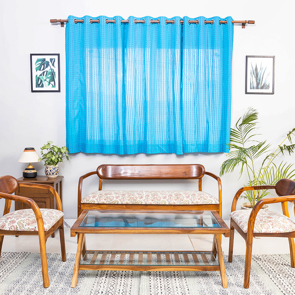 Jacquard Weave Cotton Window Curtain (5 x 3.5 Feet)