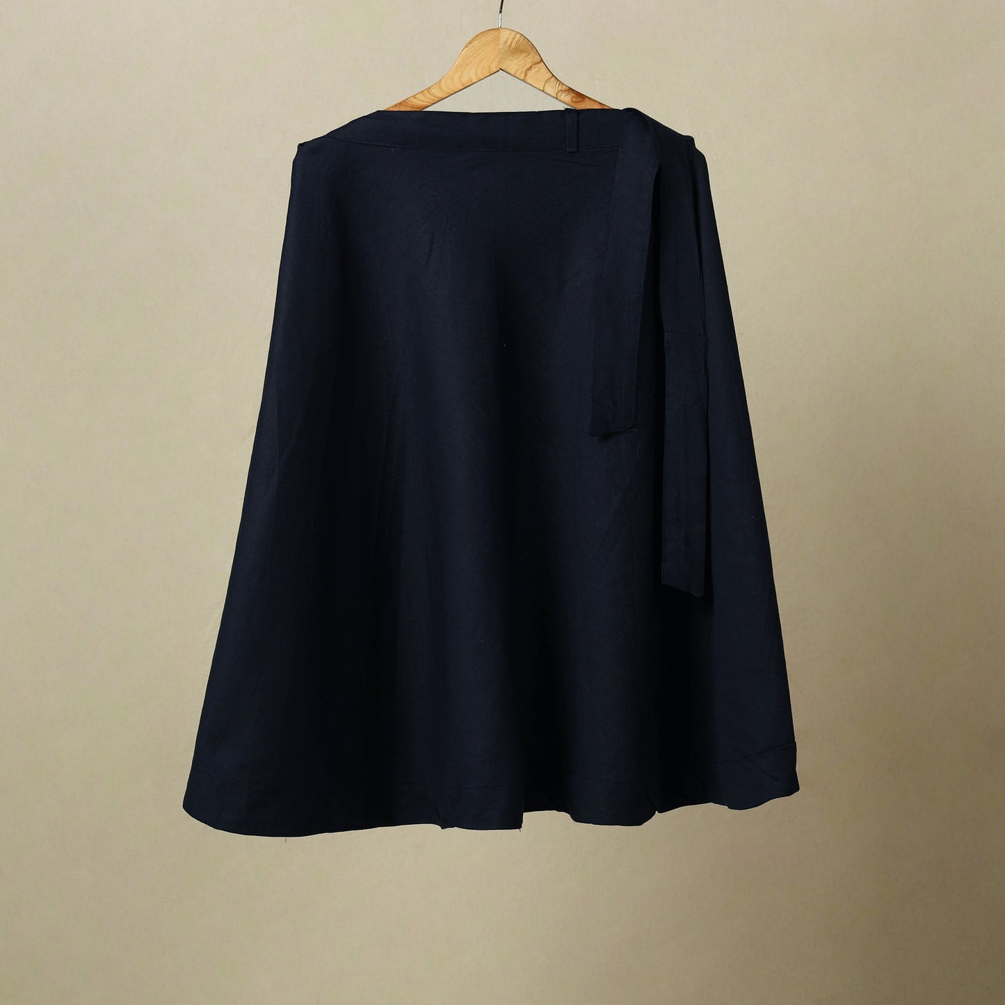 Blue - jhiri handloom plain cotton wrap around skirt 19