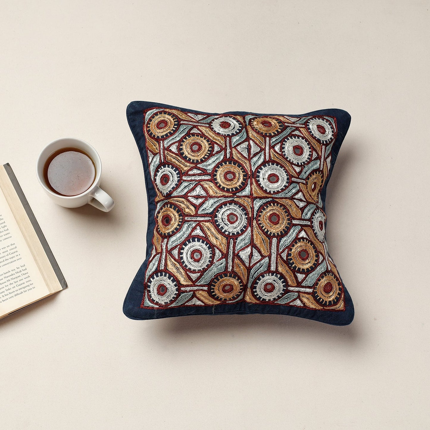 Embroidery Cotton Cushion Cover