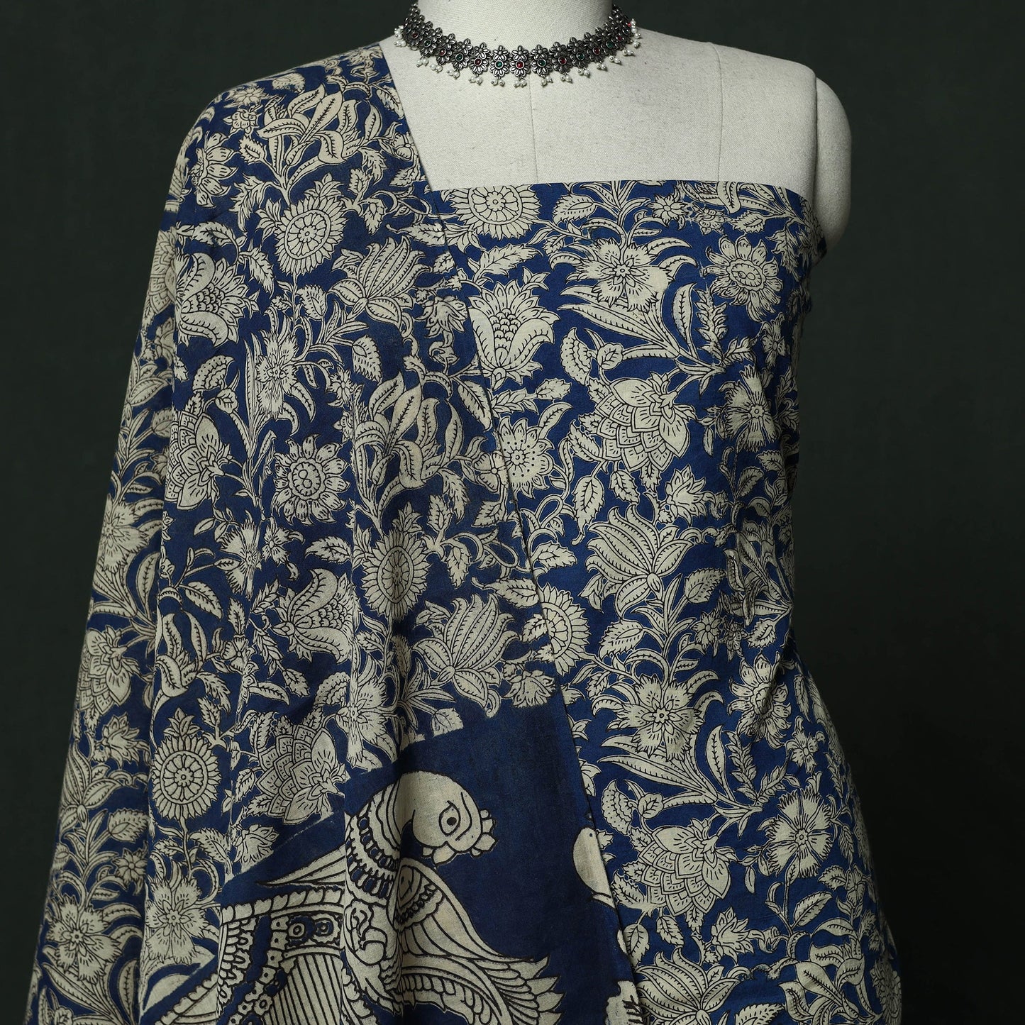 Kalamkari printed cotton 2pc unstitched dress material 10