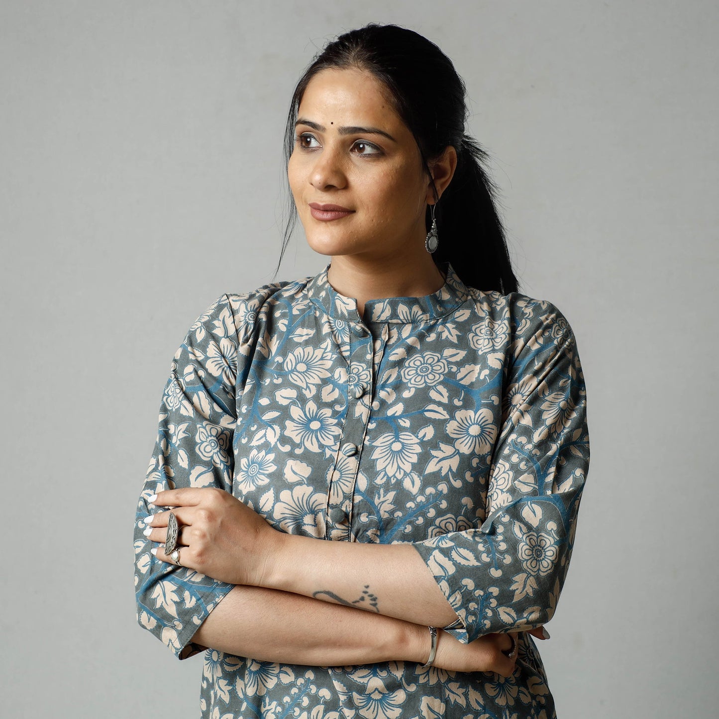 Kalamkari Printed Cotton Kurta For Women
