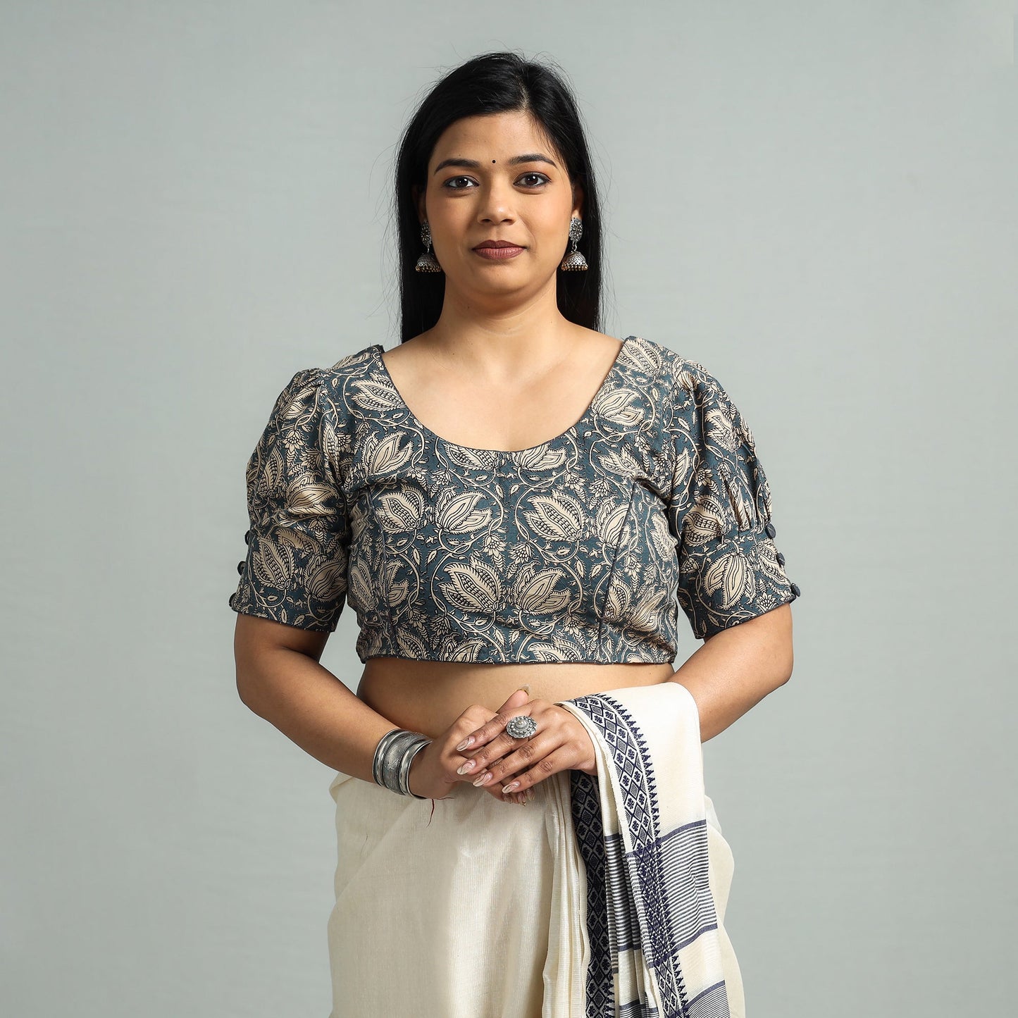 Kalamkari Printed Cotton Stitched Blouse