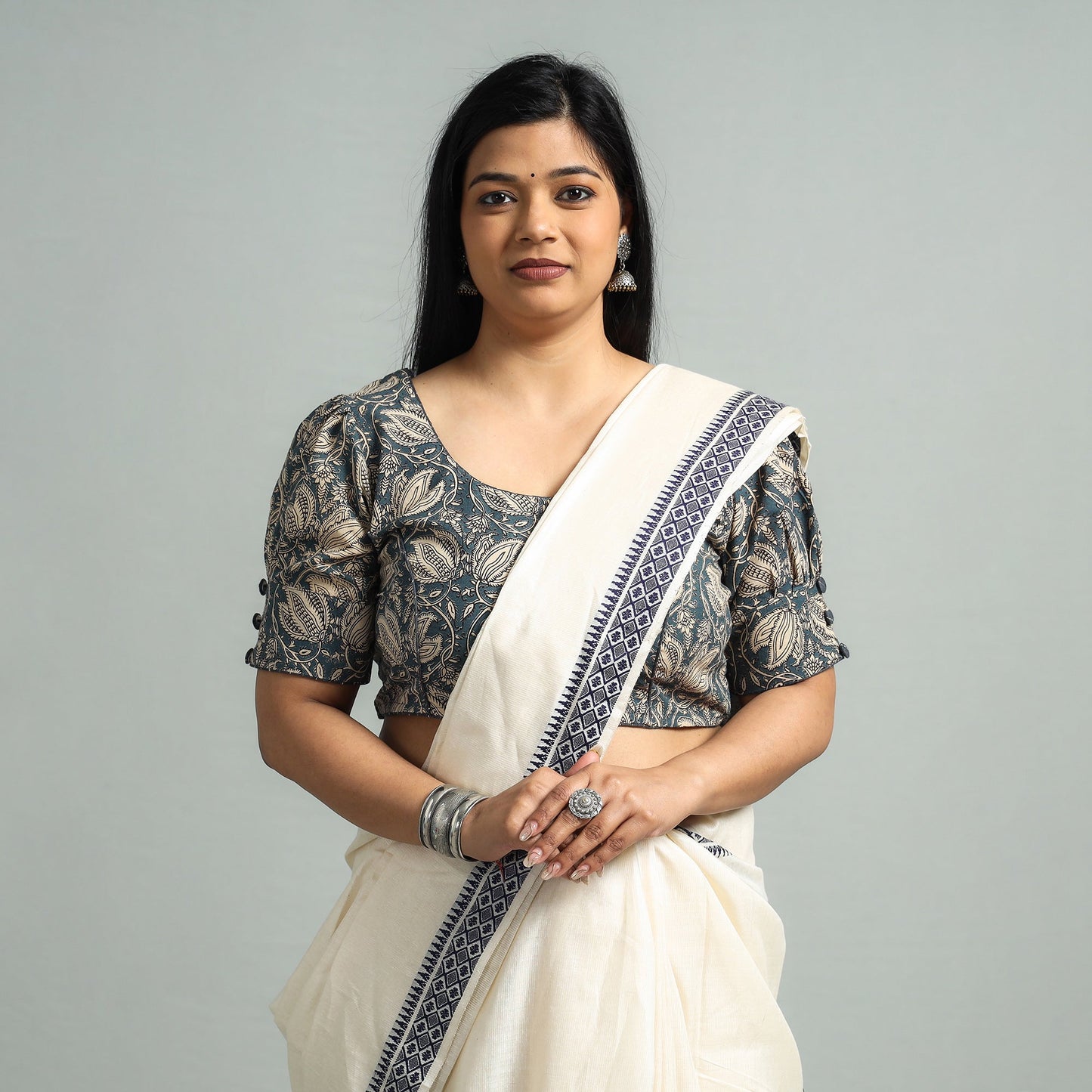 Kalamkari Printed Cotton Stitched Blouse