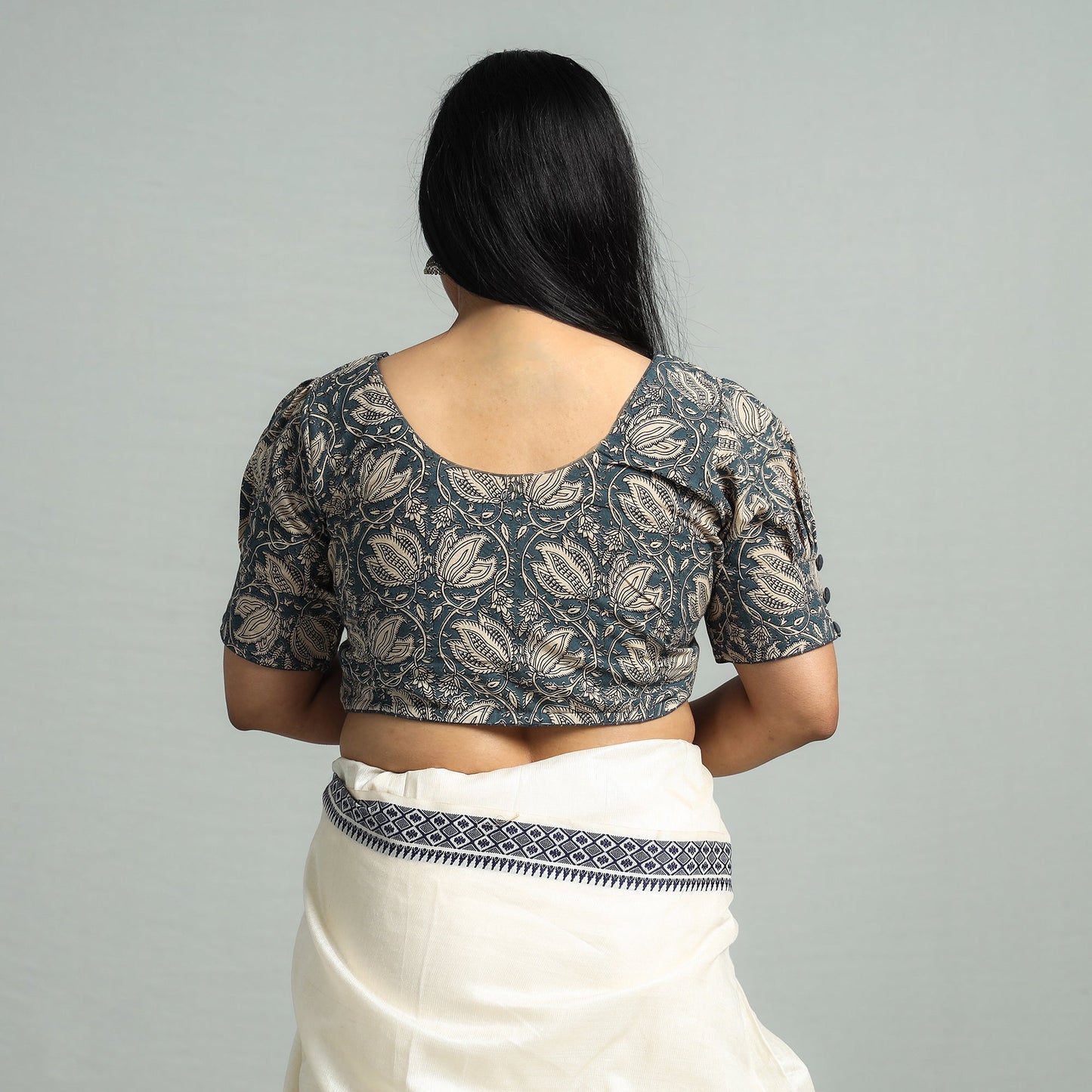 Kalamkari Printed Cotton Stitched Blouse