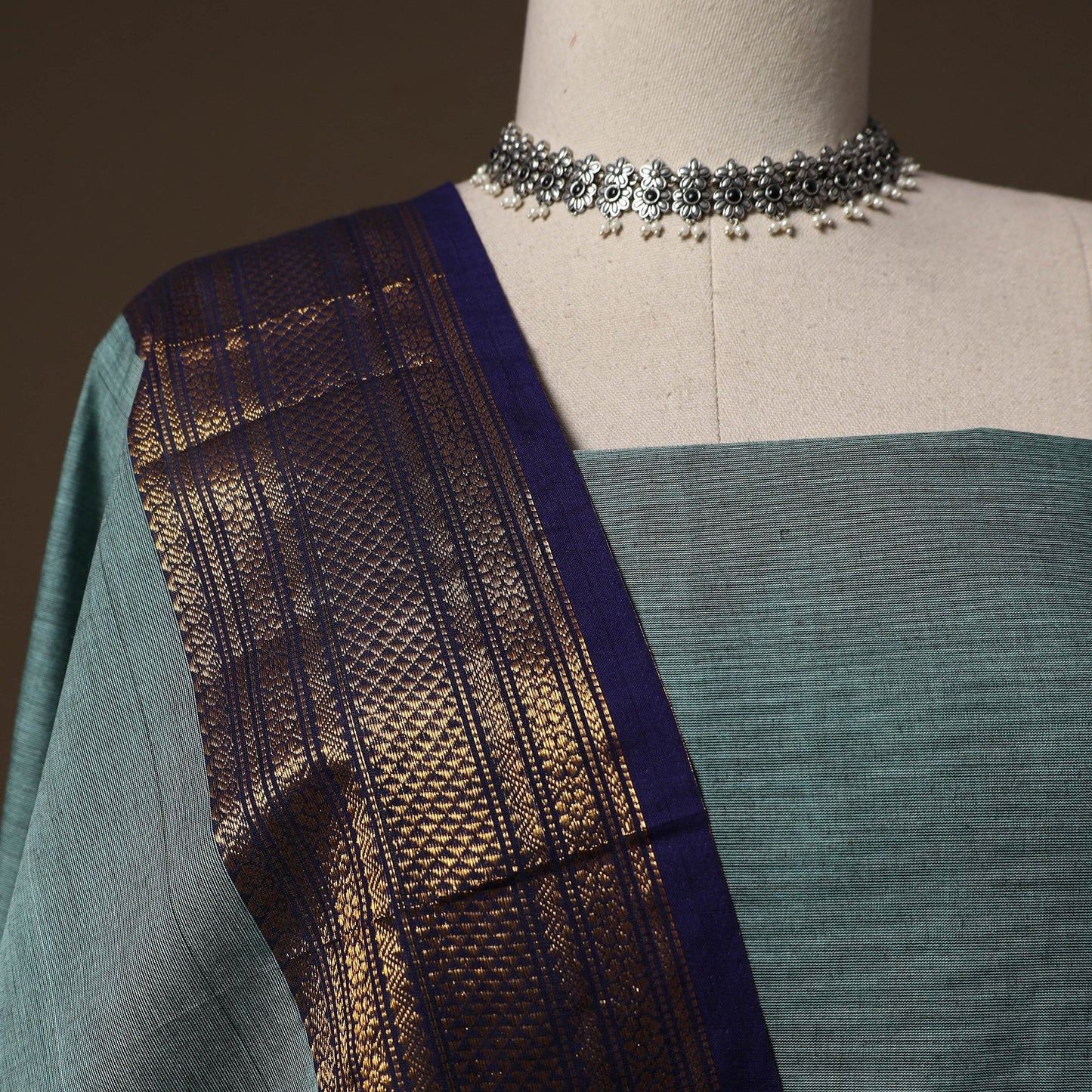 Kandangi chettinad cotton 2pc unstitched dress material 29