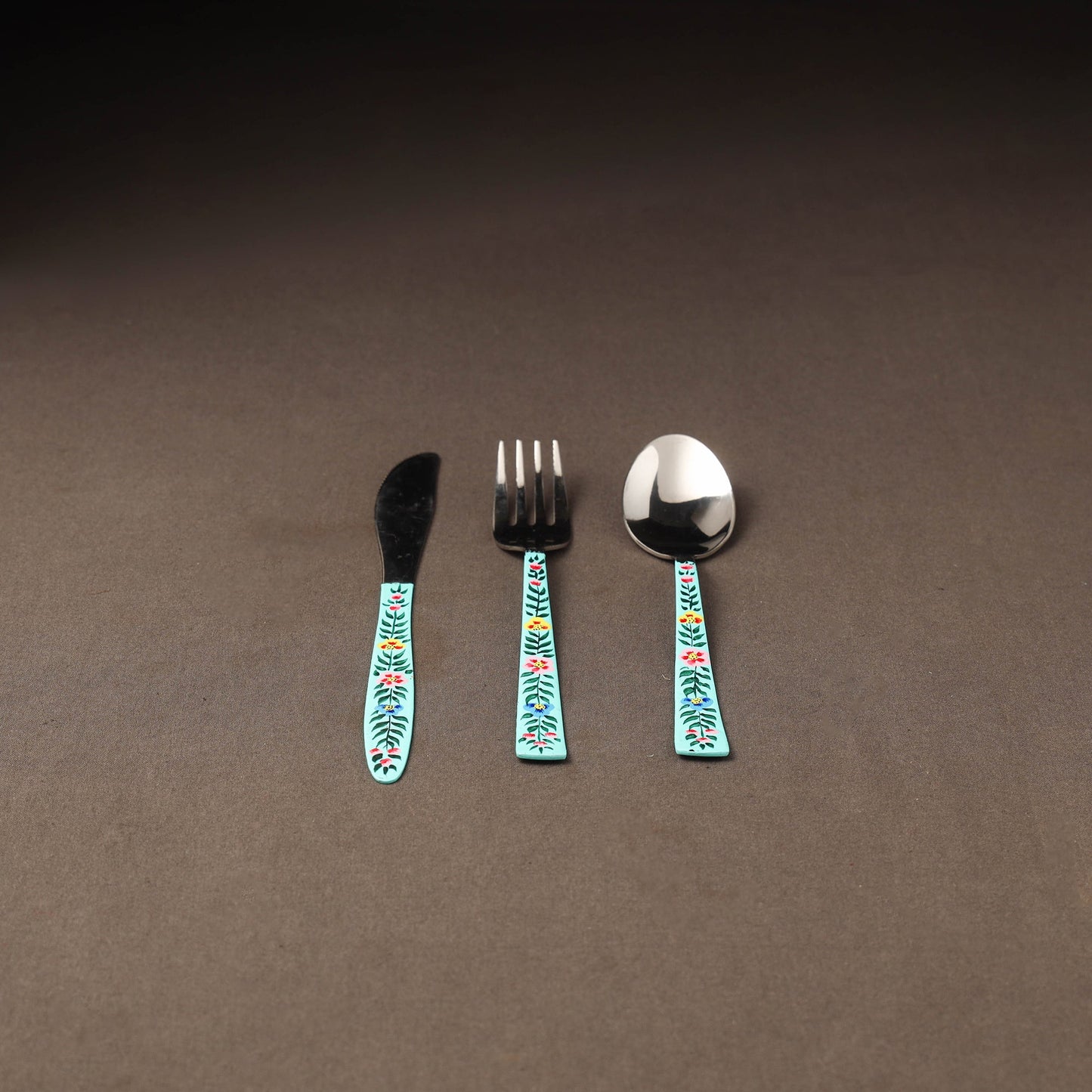 Kashmir enamelware floral handpainted stainless steel