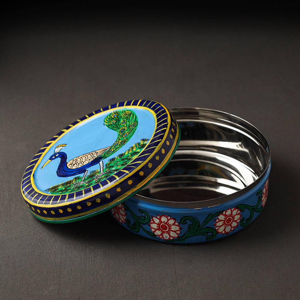 Kavad Handpainted Stainless Steel Chapati Box