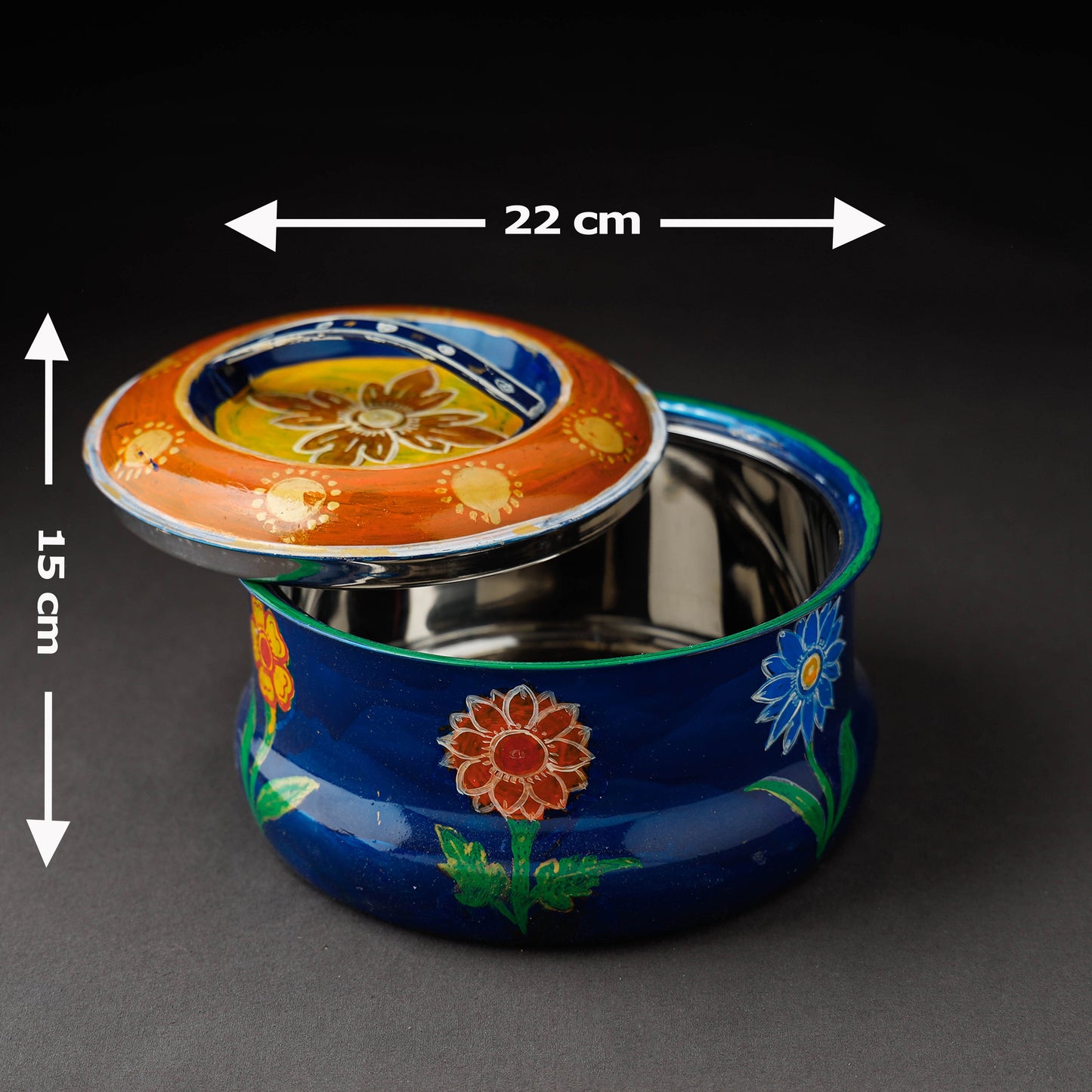 Kavad Handpainted Stainless Steel Casserole