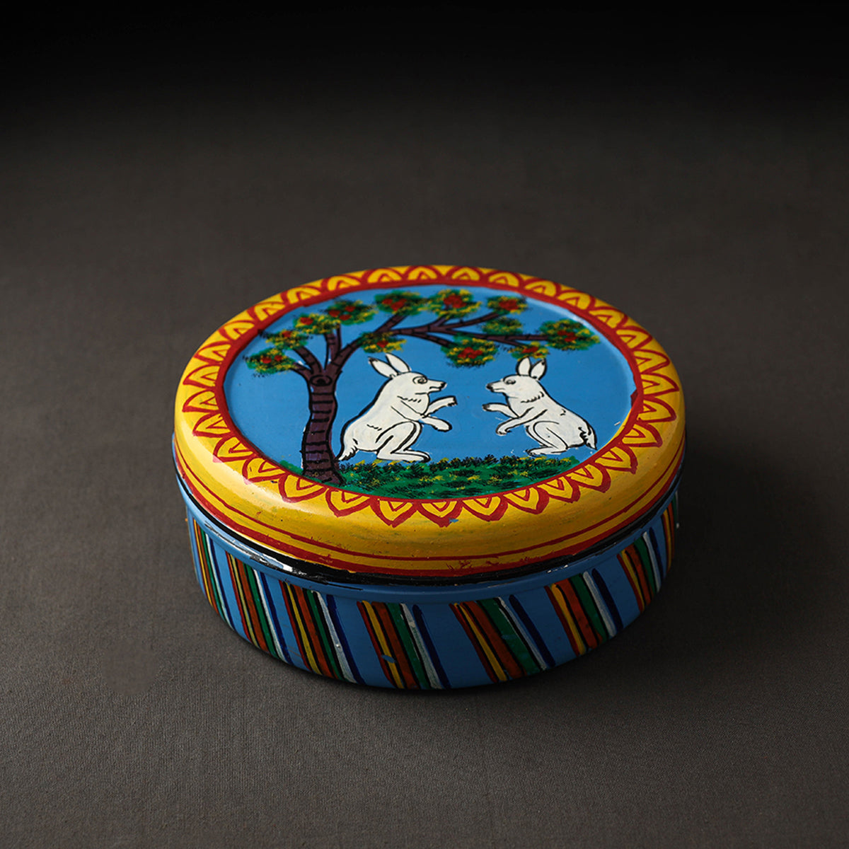 Kavad Handpainted Stainless Steel Chapati Box