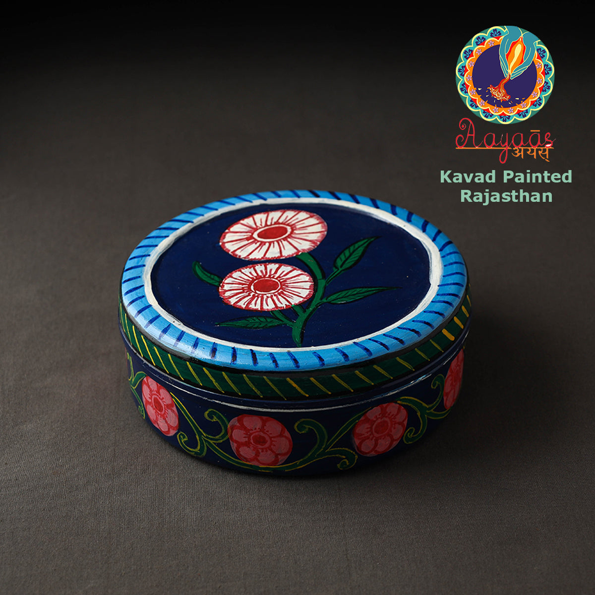 Kavad Handpainted Stainless Steel Chapati Box