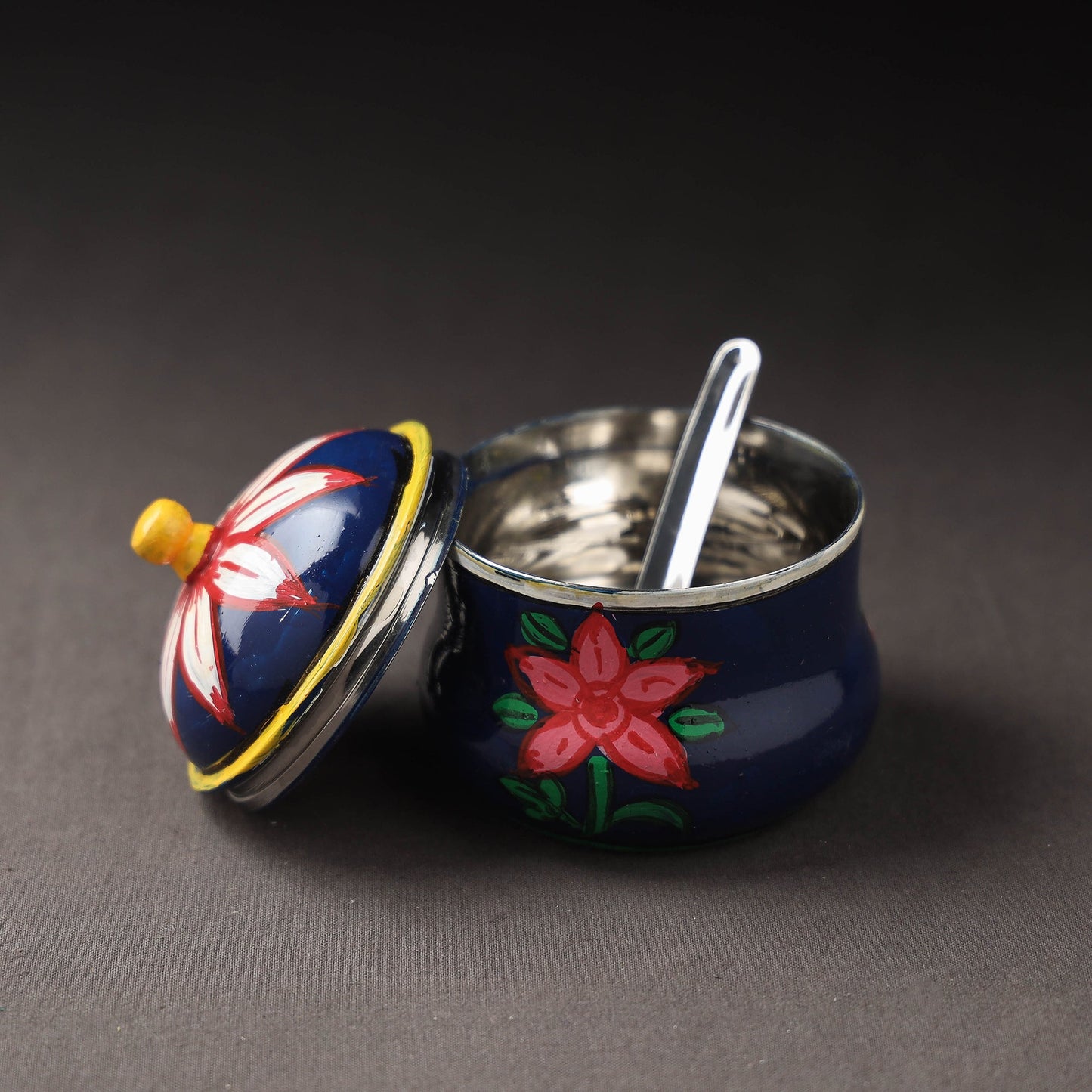 Kavad Handpainted Stainless Steel Ghee Pot