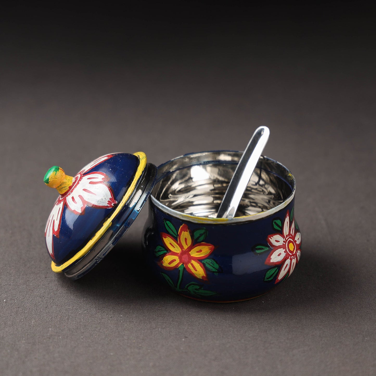 Kavad Handpainted Stainless Steel Ghee Pot