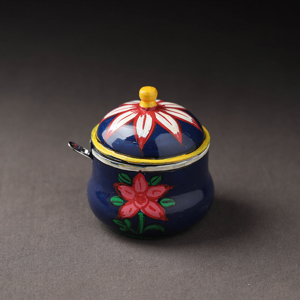 Kavad Handpainted Stainless Steel Ghee Pot