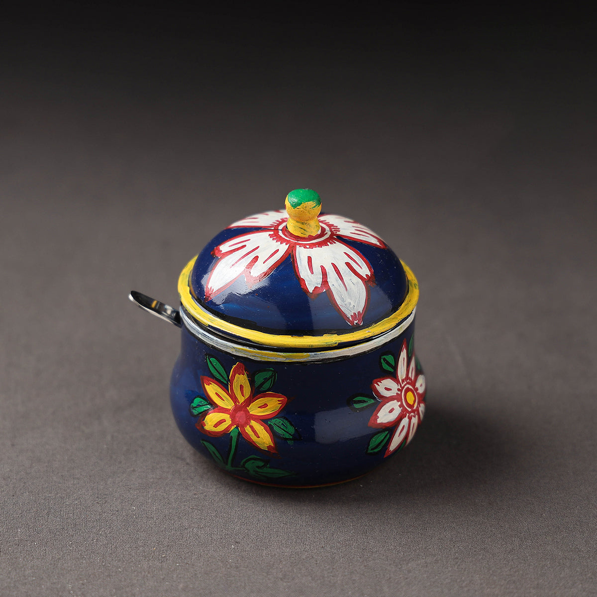 Kavad Handpainted Stainless Steel Ghee Pot