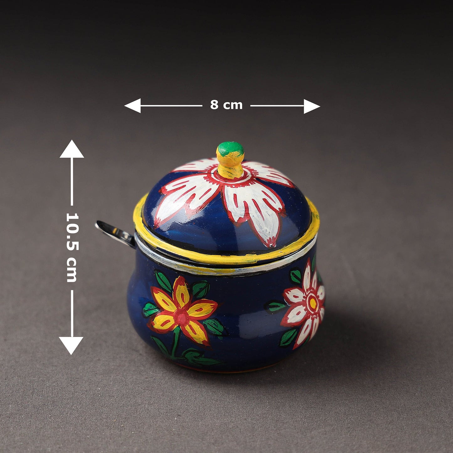Kavad Handpainted Stainless Steel Ghee Pot