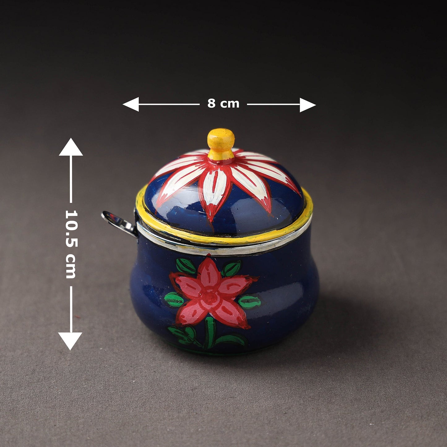 Kavad Handpainted Stainless Steel Ghee Pot