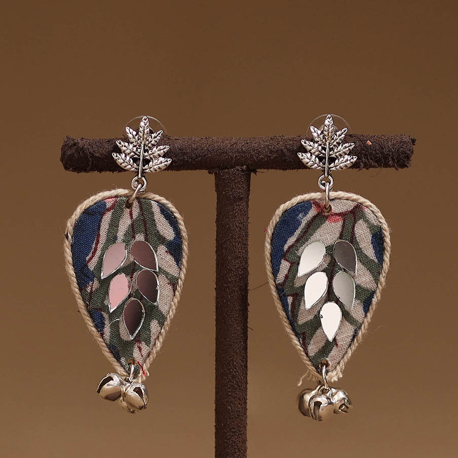 Kritika mirror & ghungroo work gs fabart handmade earrings