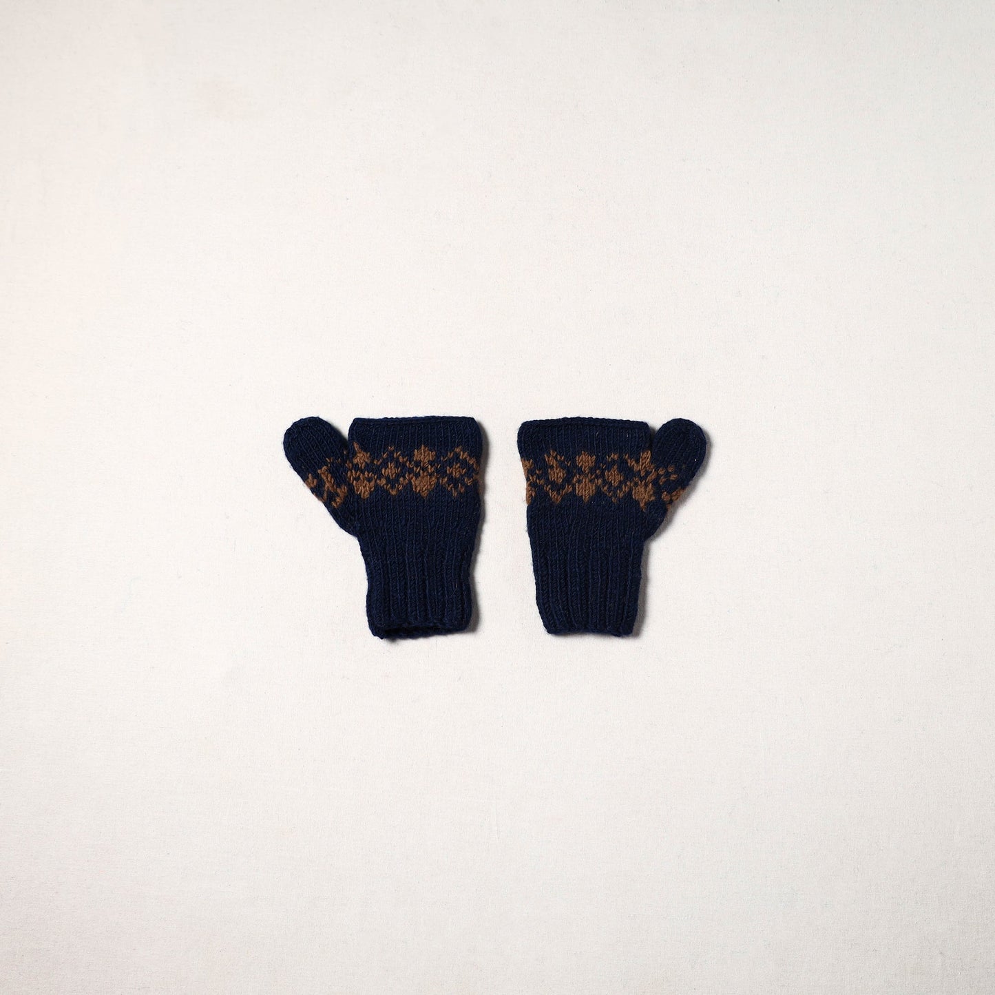 Blue - kullu karishma hand knitted merino wool gloves