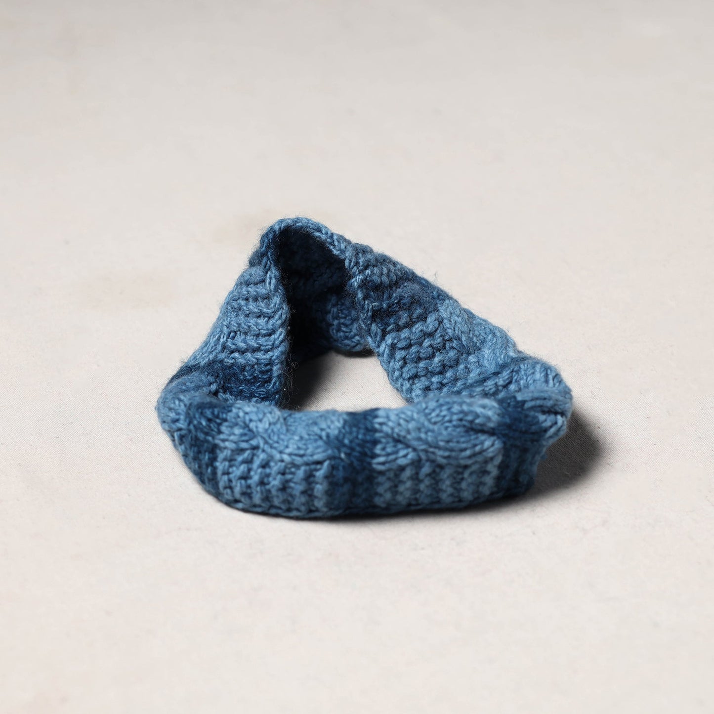 Blue - kullu karishma hand knitted merino wool headband 37