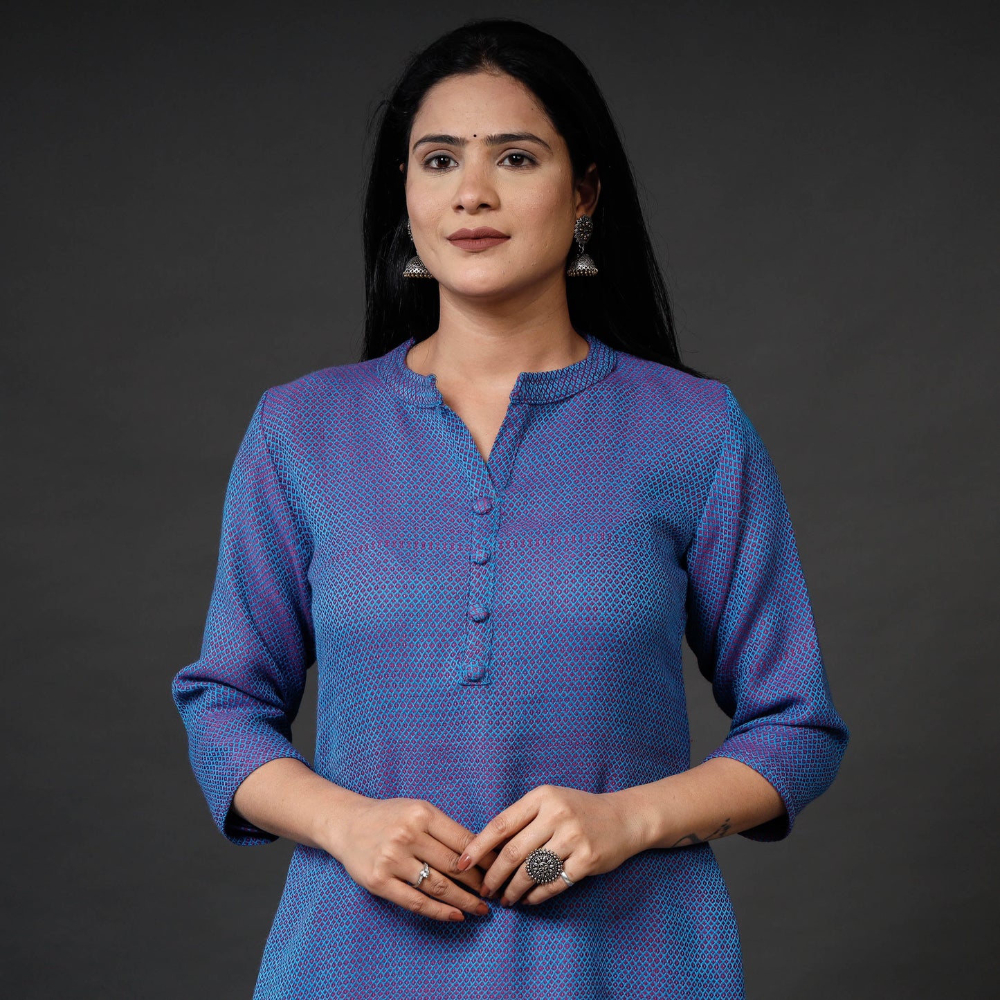 Kumaun Handwoven Straight Merino Woolen Kurta for Women