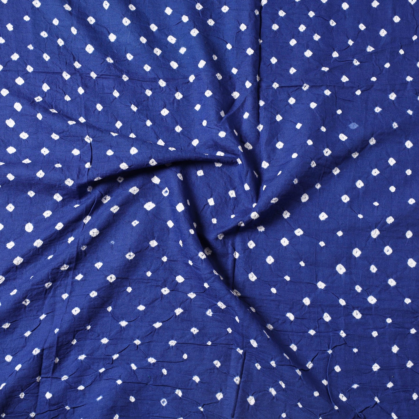 Blue Kutch Bandhani Tie-Dye Cotton Precut Fabric