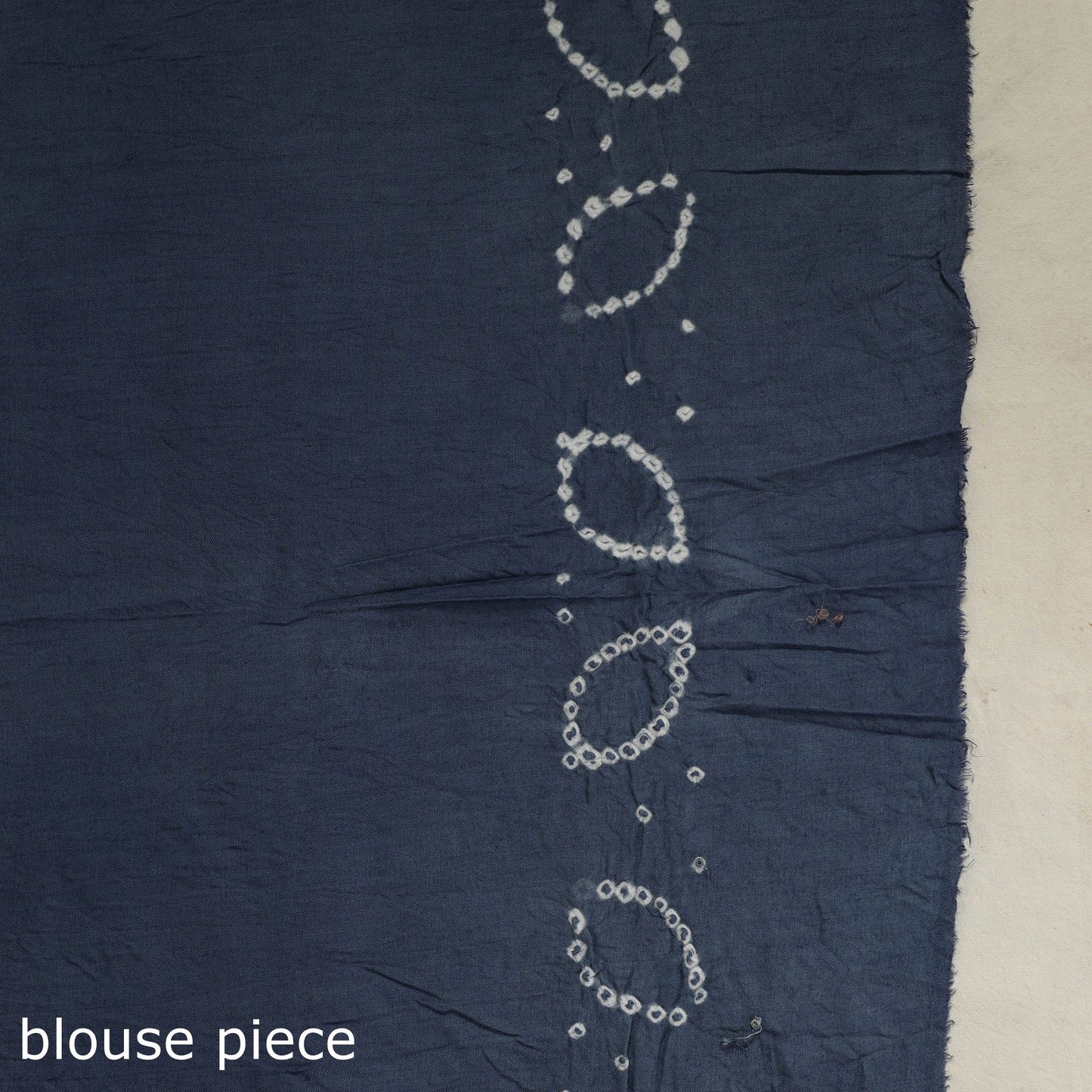 Blue - kutch bandhani tie-dye cotton saree with blouse