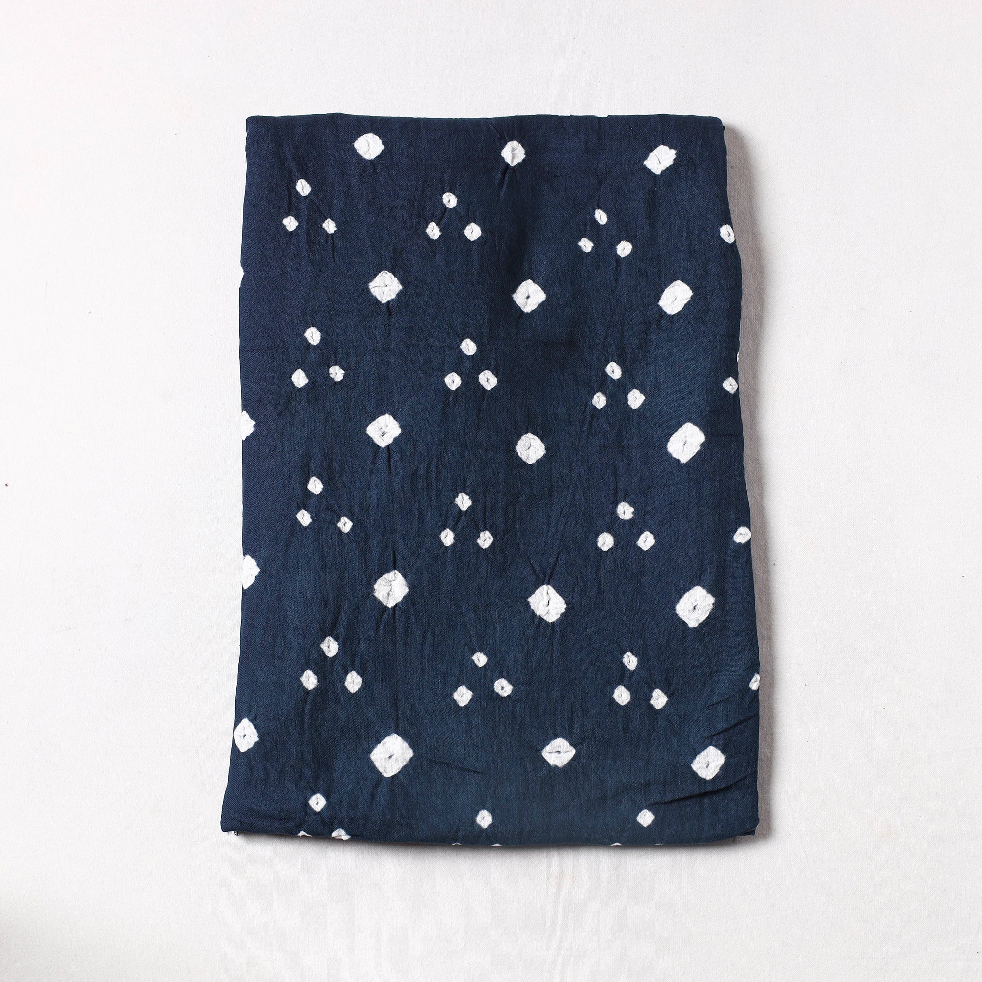 Blue - Kutch Tie-Dye Modal Silk Bandhani Fabric 01 main image 0