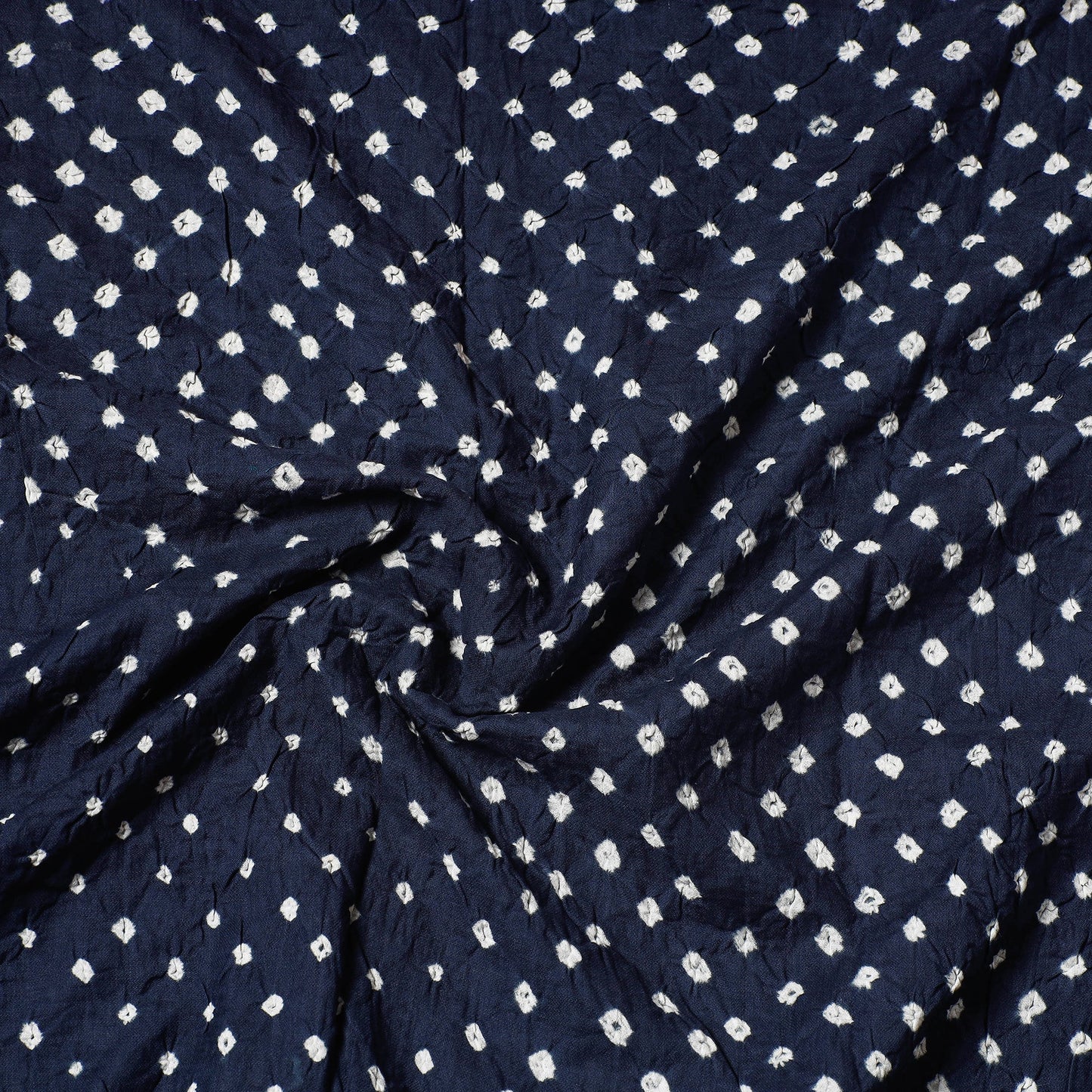 Kutch Bandhani Tie-Dye Satin Cotton Precut Fabric