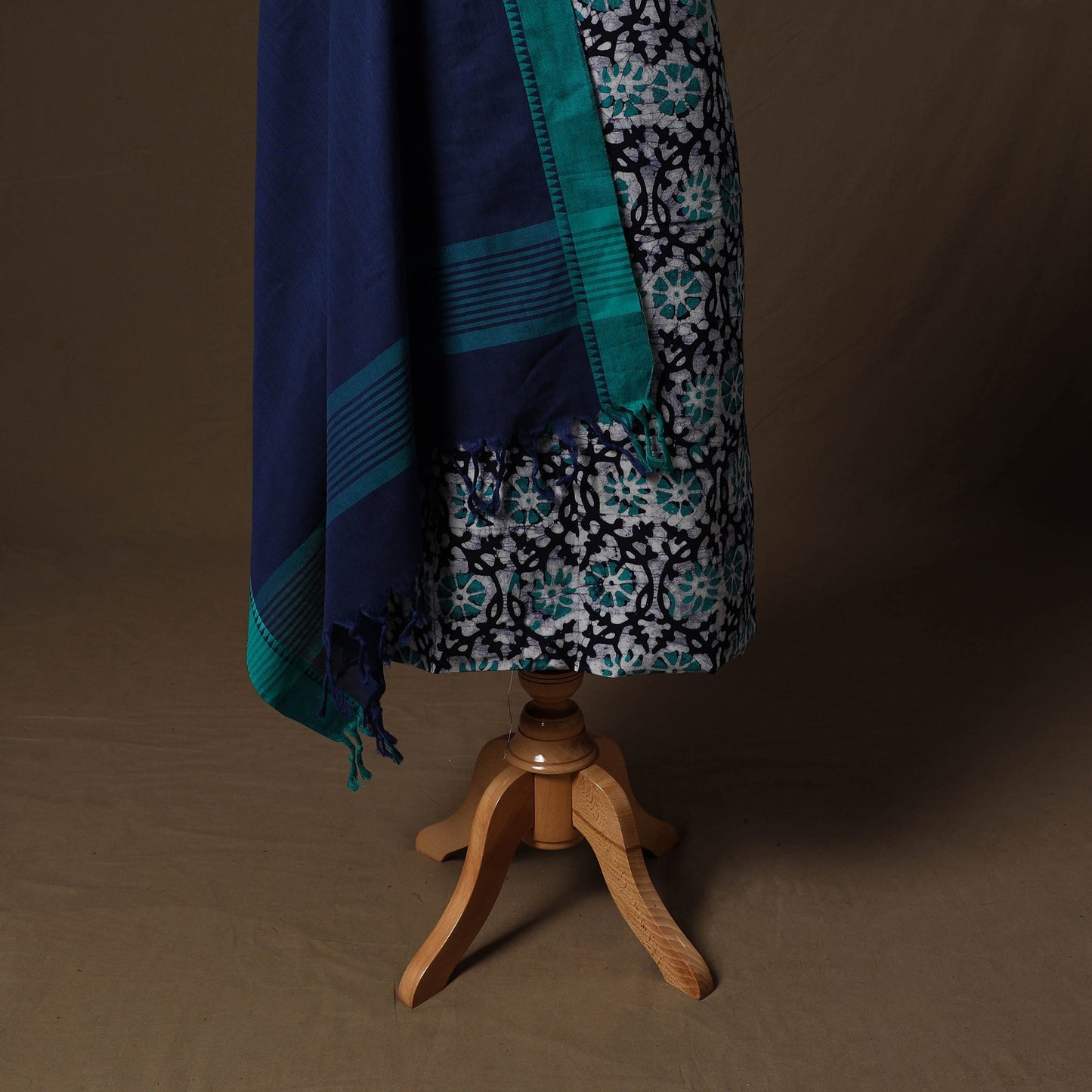 Kutch hand batik print cotton 2pc unstitched dress material