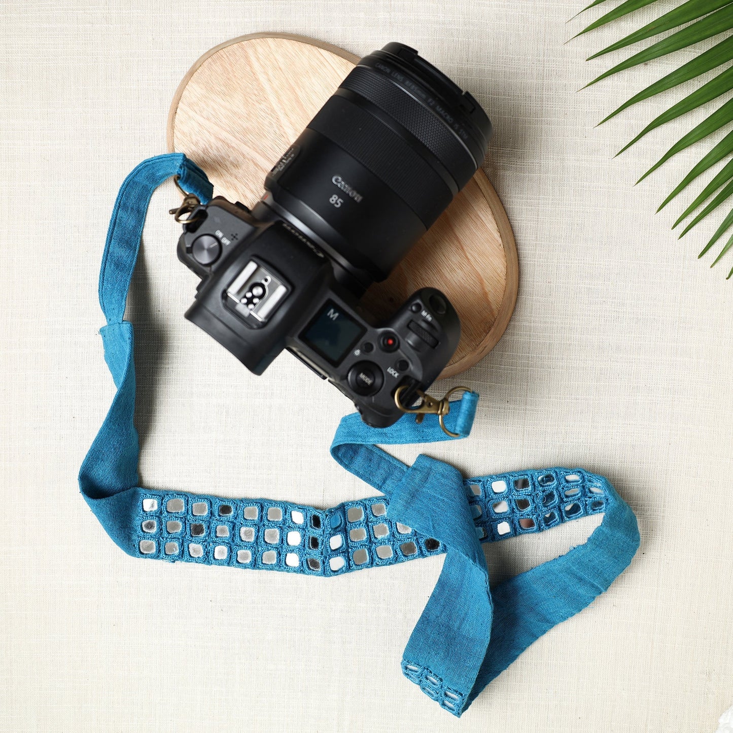 Mirror Work Kutchi Embroidery Fabric Camera Belt