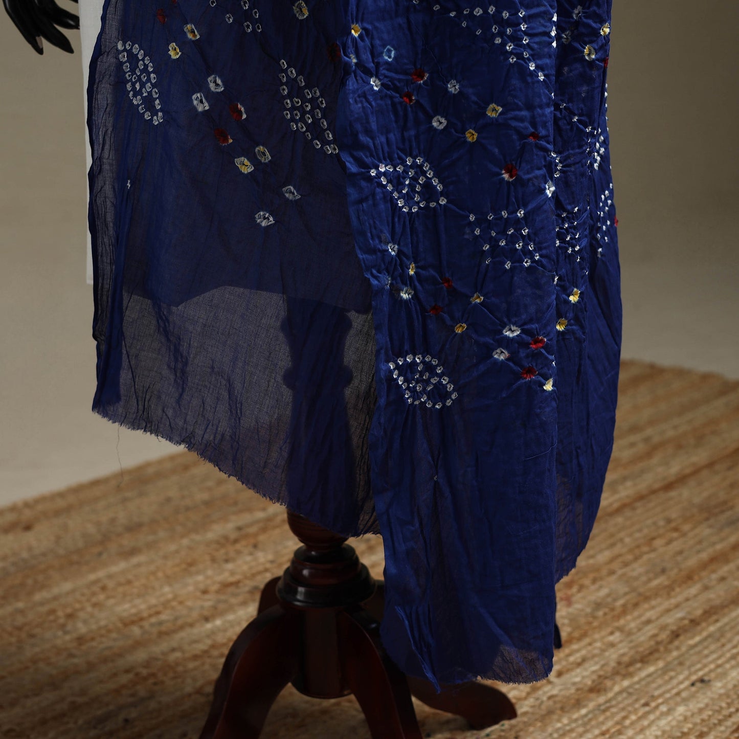 Kutch tie-dye cotton bandhani dupatta 101 - handcrafted