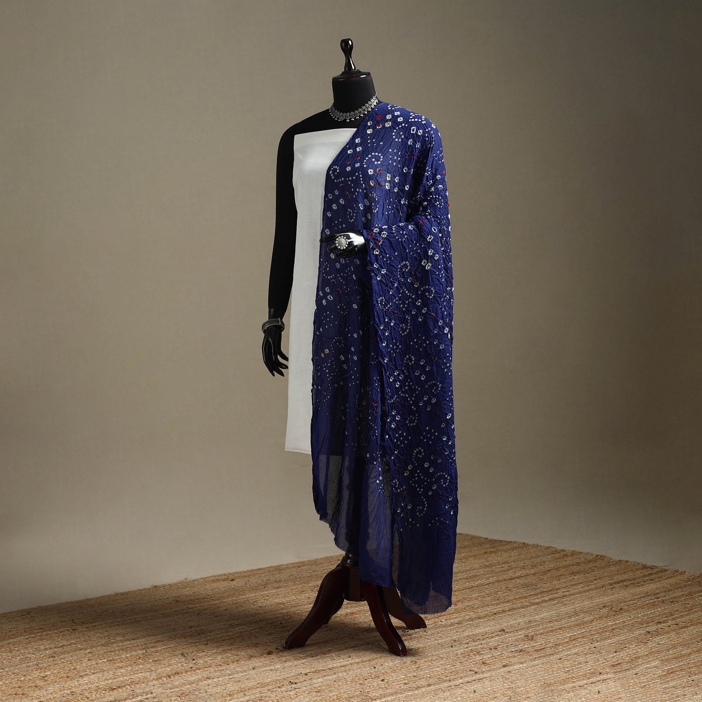 Kutch tie-dye cotton bandhani dupatta 91 - handcrafted