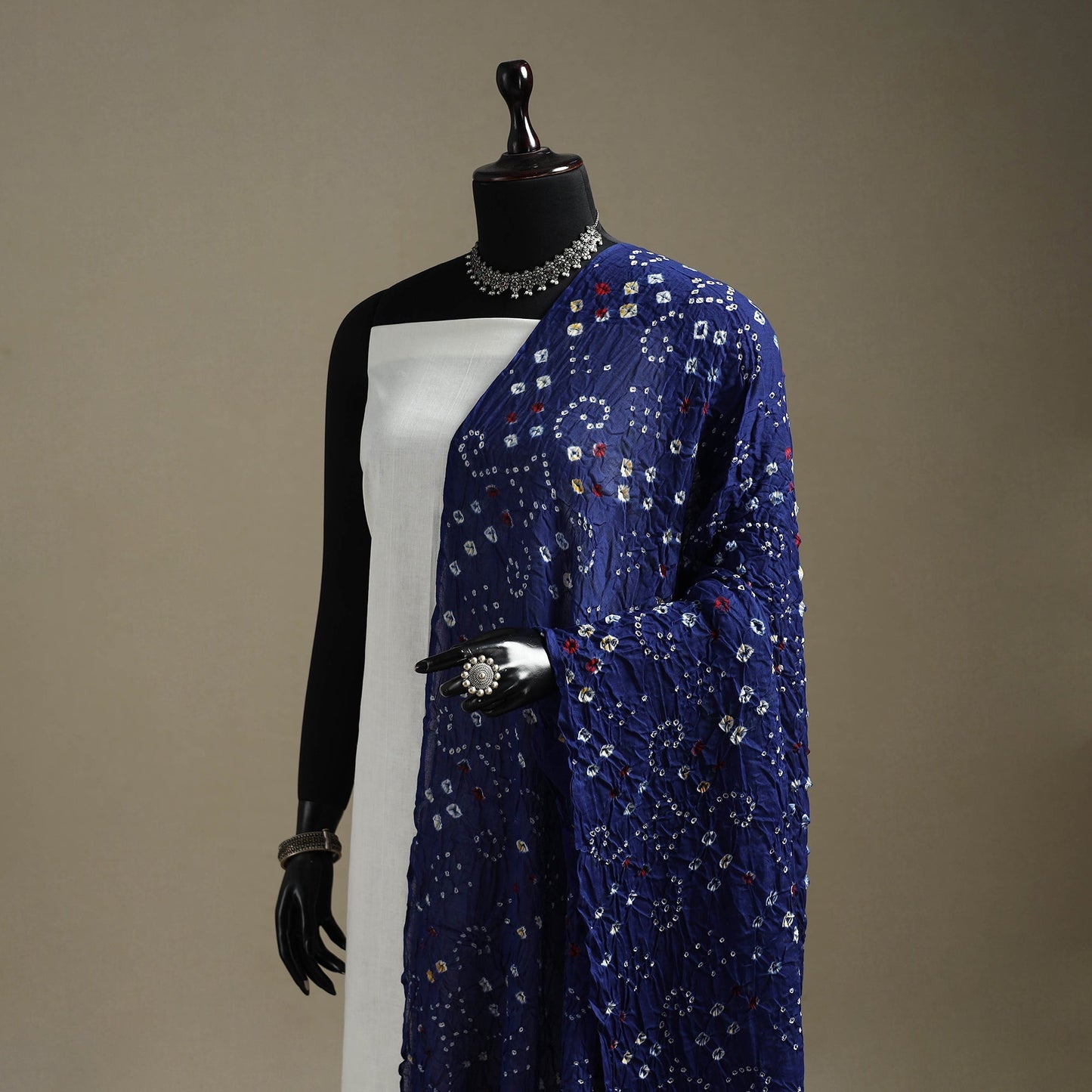 Kutch tie-dye cotton bandhani dupatta 91 - handcrafted