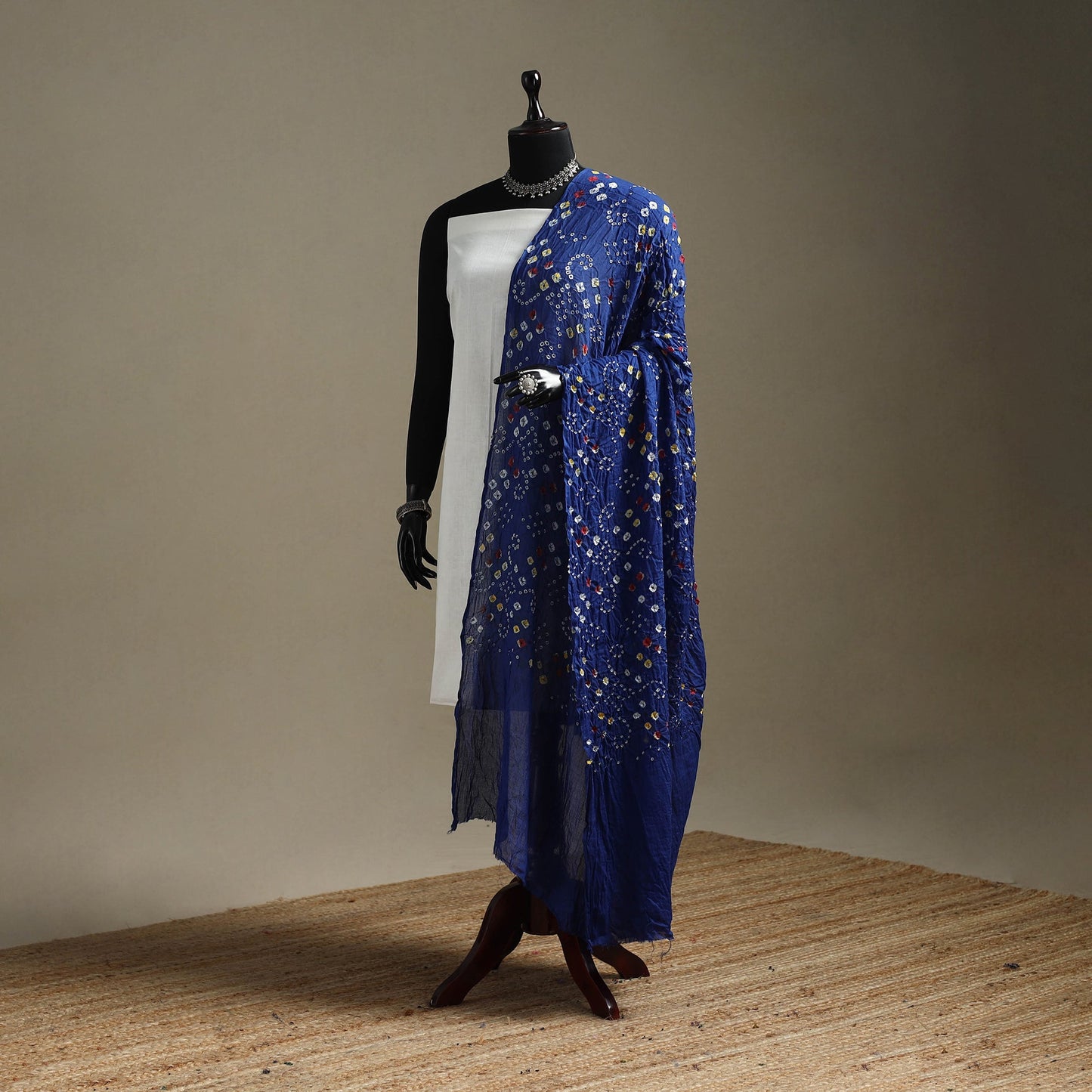 Kutch tie-dye cotton bandhani dupatta 98 - handcrafted