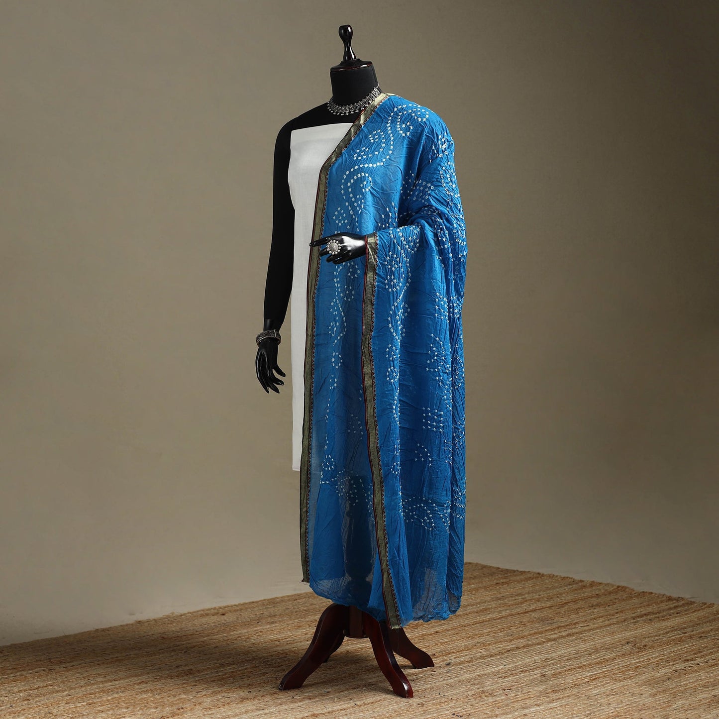 Kutch tie-dye cotton bandhani dupatta with border 25