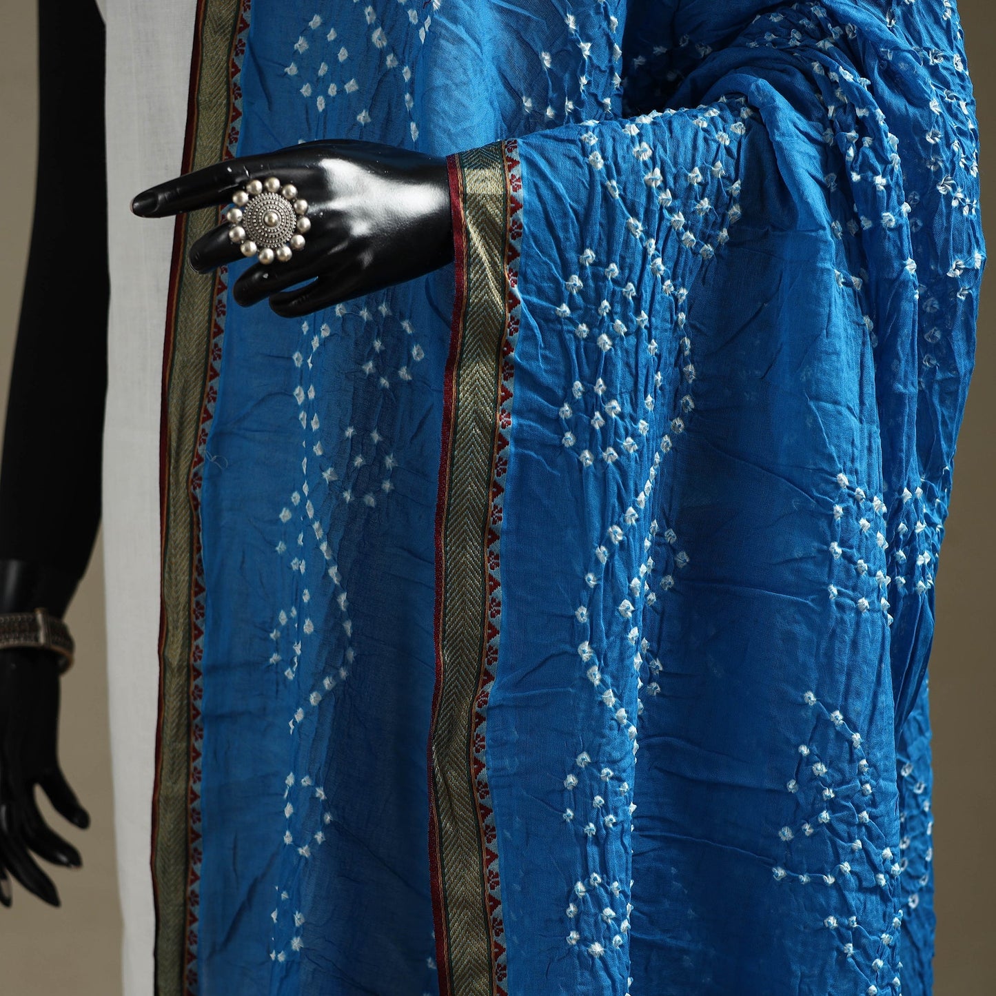 Kutch tie-dye cotton bandhani dupatta with border 25