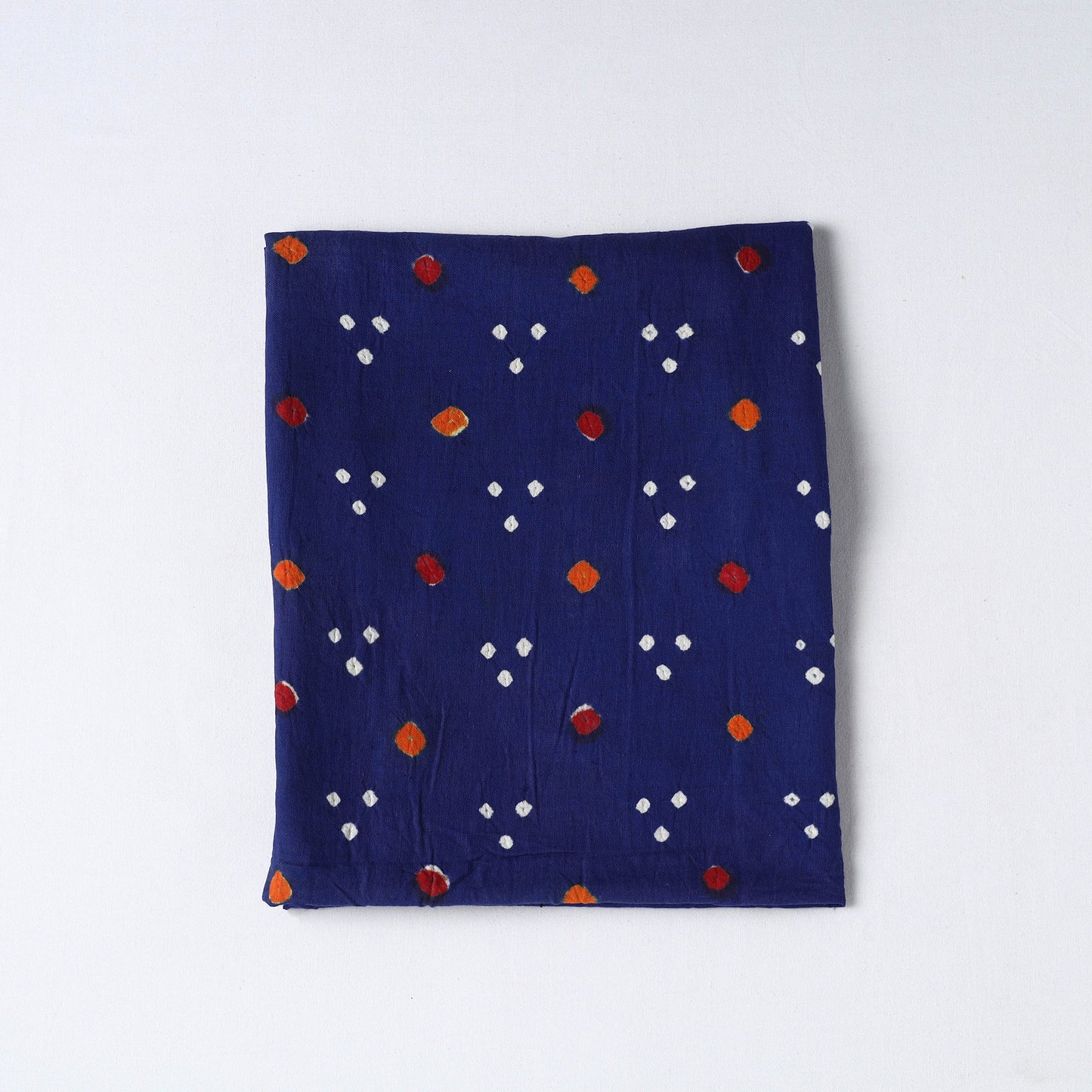 Blue Kutch Tie-Dye Cotton Bandhani Precut Fabric