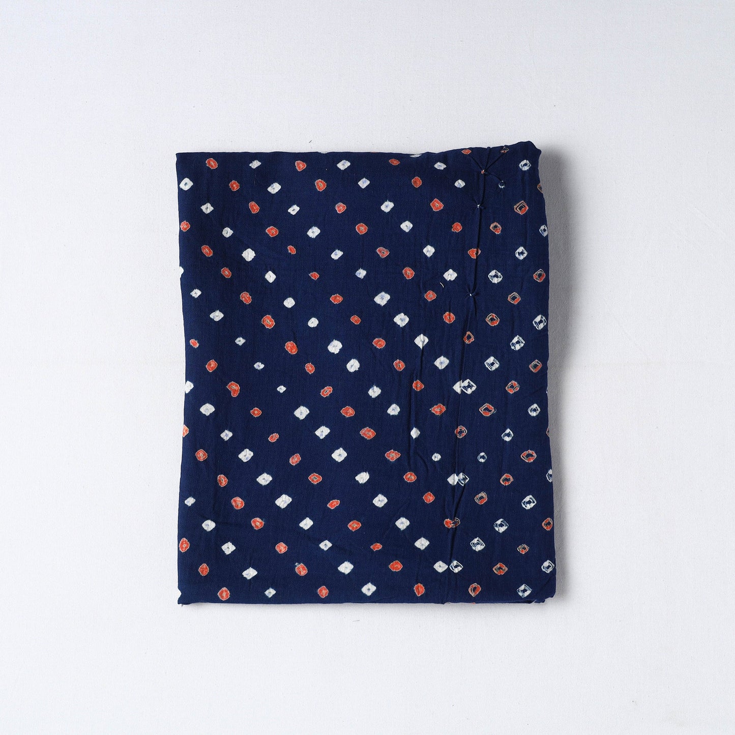 Blue Kutch Tie-Dye Cotton Bandhani Precut Fabric