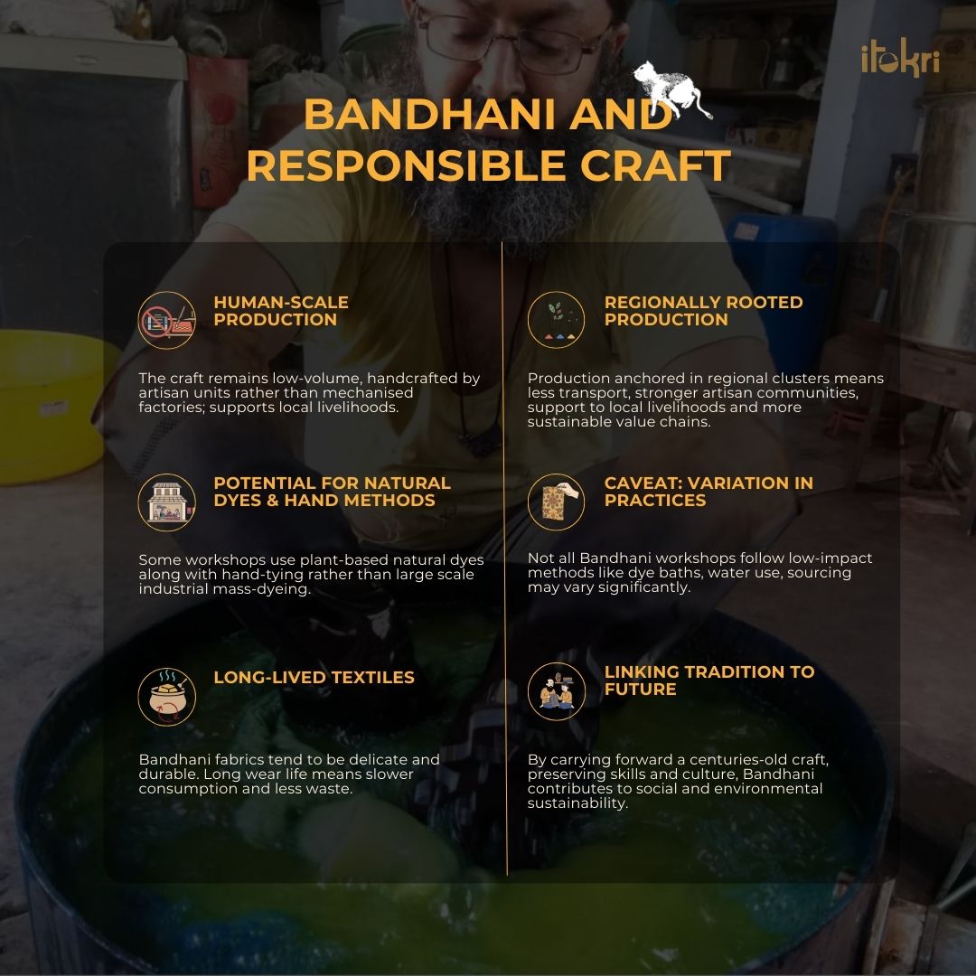 Blue - kutch tie-dye cotton bandhani stole 07 - handcrafted